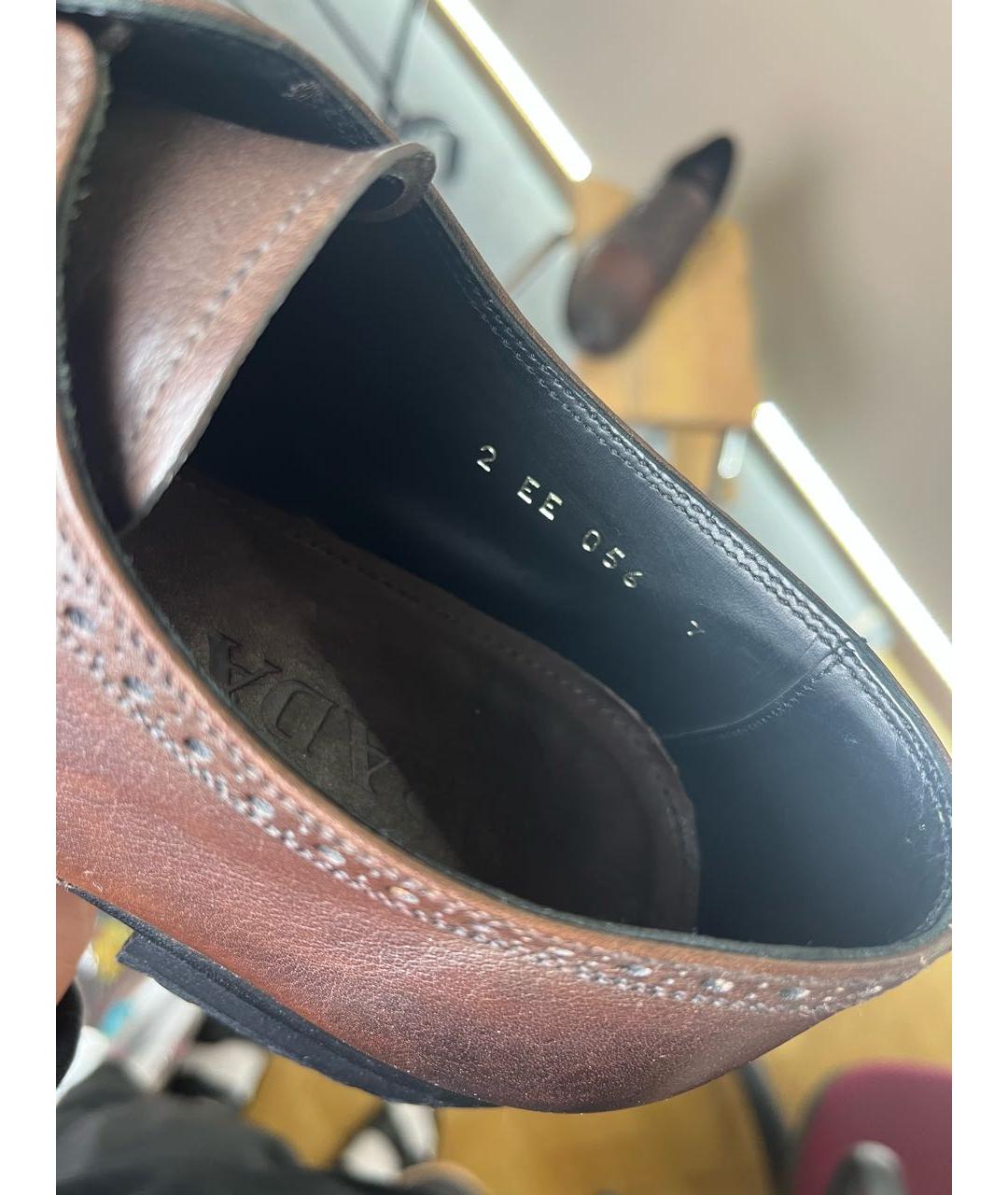 PRADA Коричневые кожаные туфли, фото 8