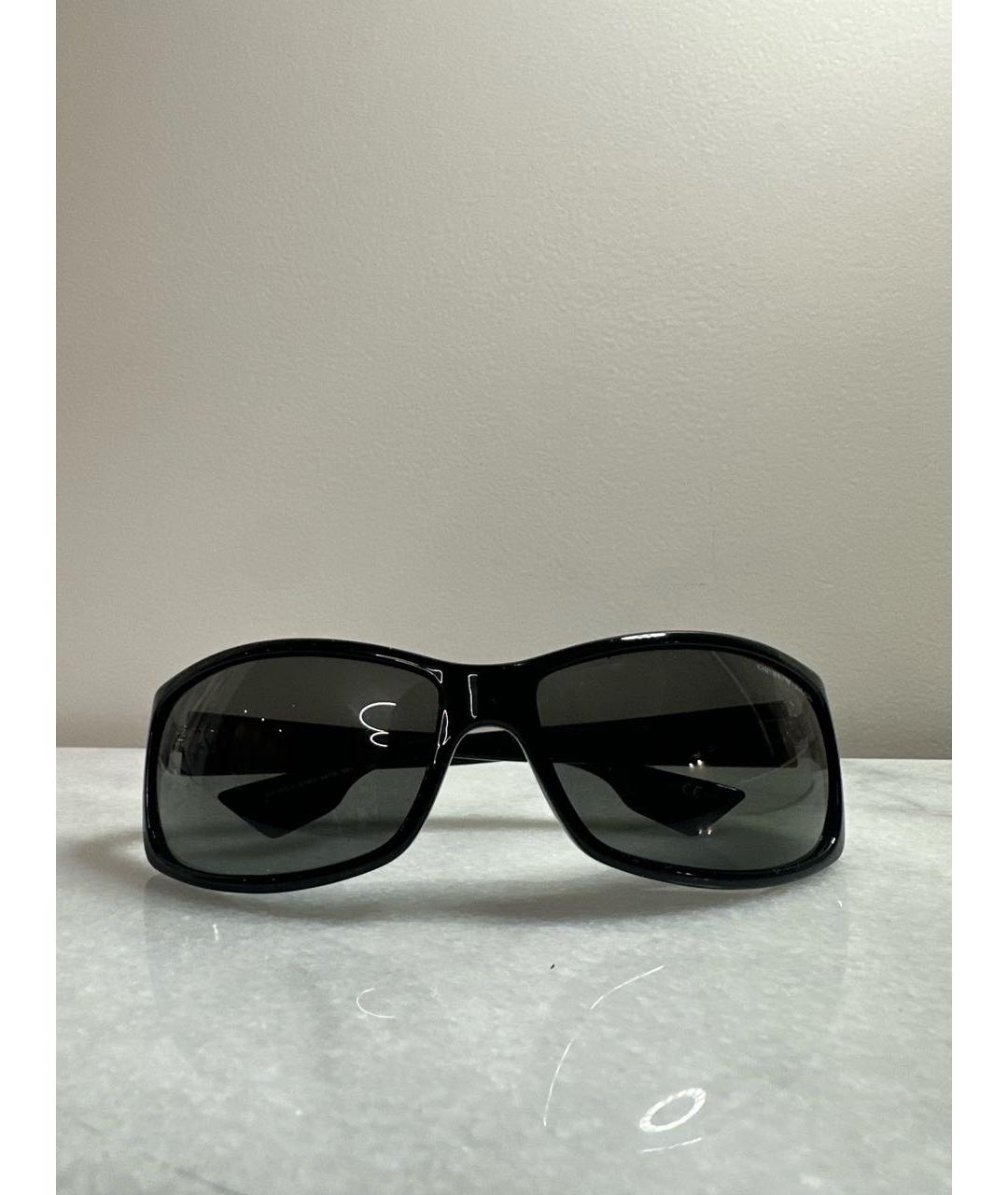 EMPORIO ARMANI Антрацитовые пластиковые солнцезащитные очки, фото 6