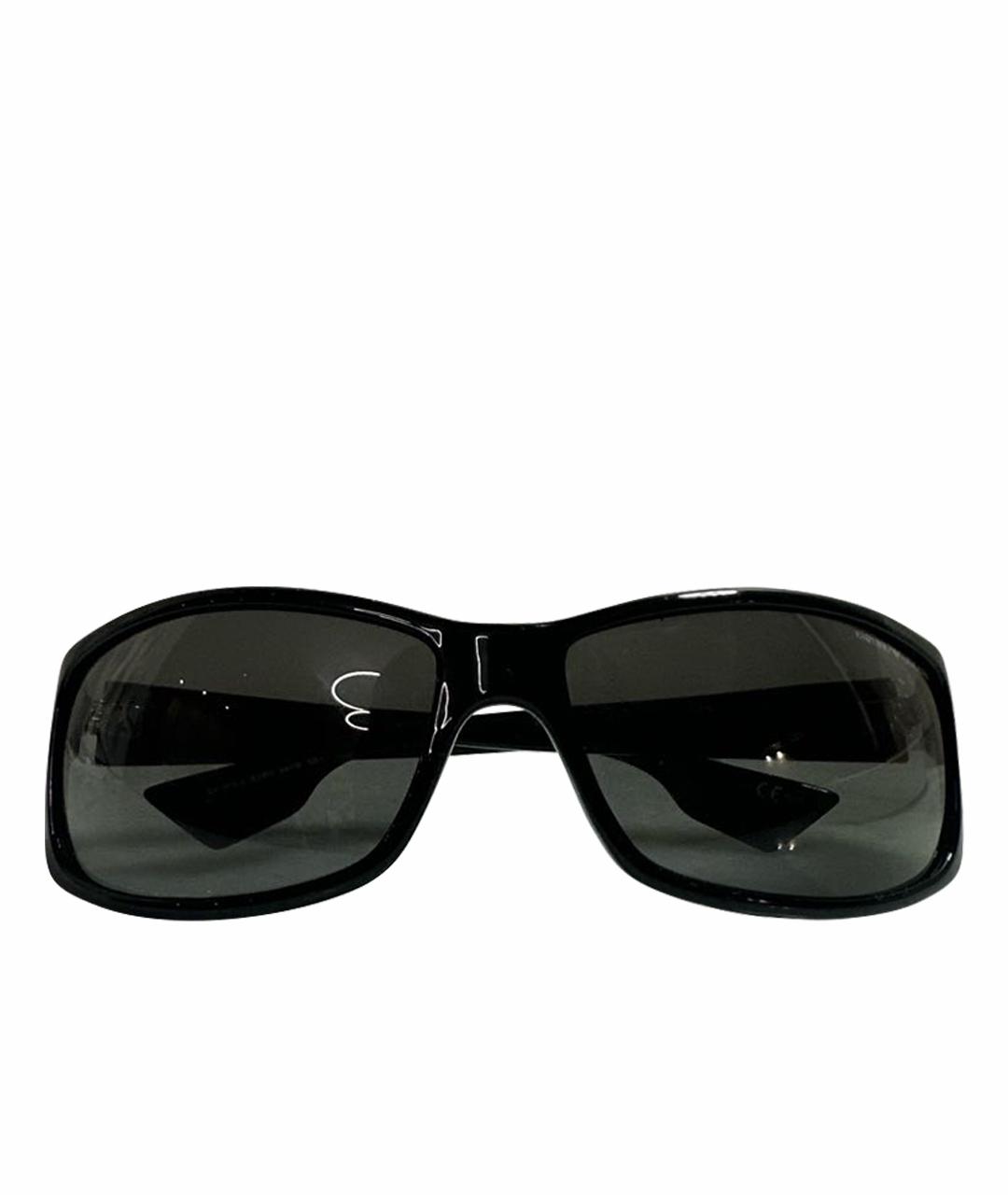 EMPORIO ARMANI Антрацитовые пластиковые солнцезащитные очки, фото 1