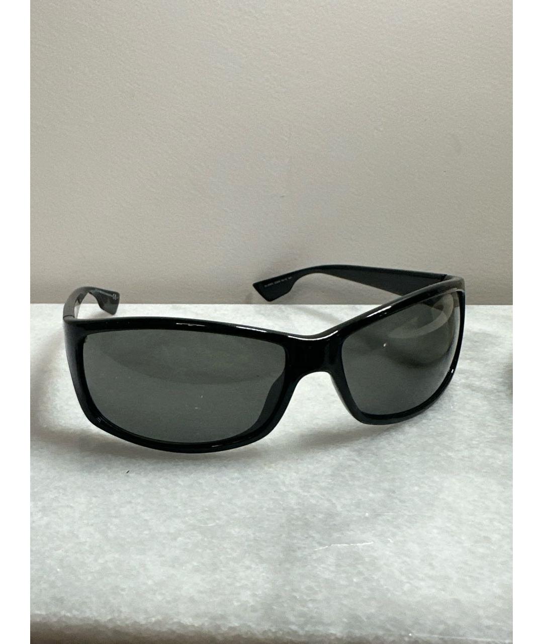 EMPORIO ARMANI Антрацитовые пластиковые солнцезащитные очки, фото 4