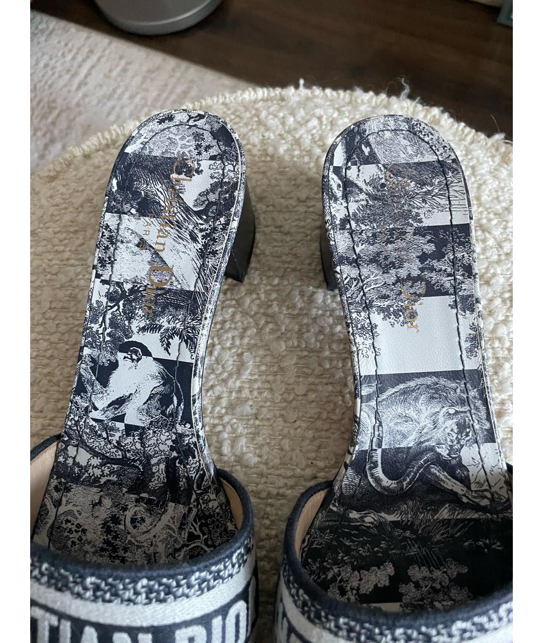 CHRISTIAN DIOR Синие мюли, фото 3
