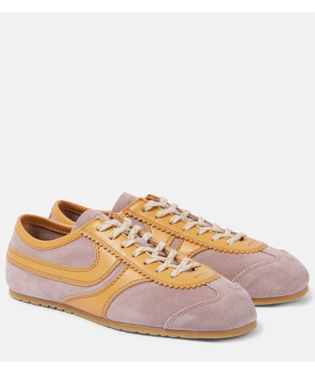 DRIES VAN NOTEN Розовые замшевые кеды, фото 2