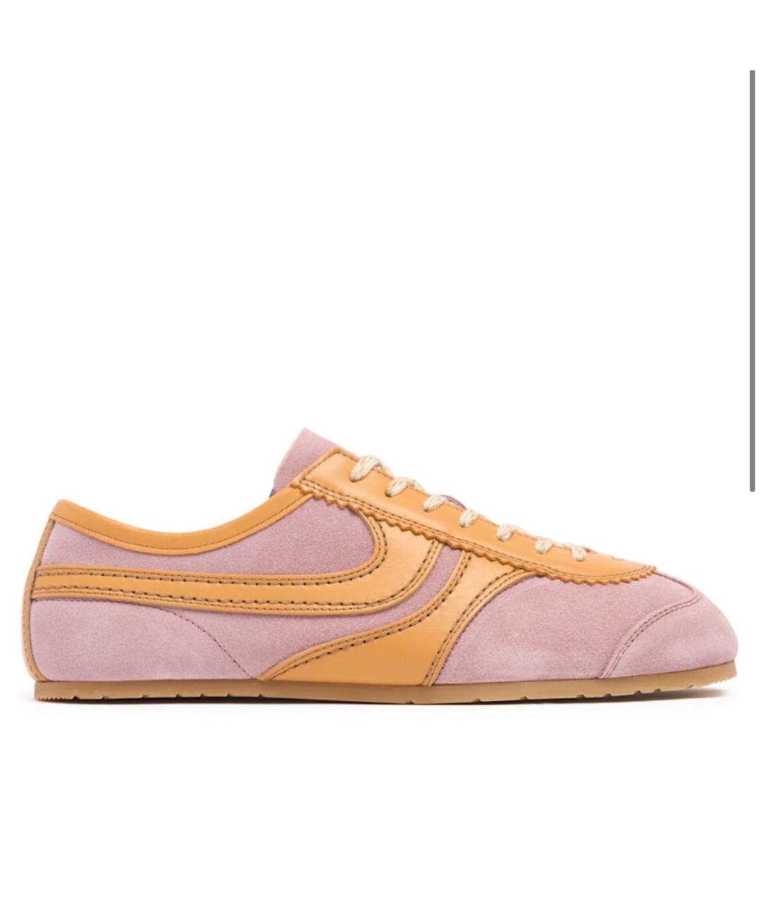 DRIES VAN NOTEN Розовые замшевые кеды, фото 3