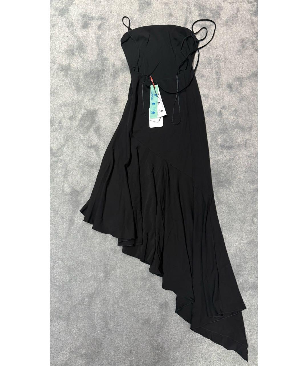 OFF-WHITE Черное вискозное вечернее платье, фото 2