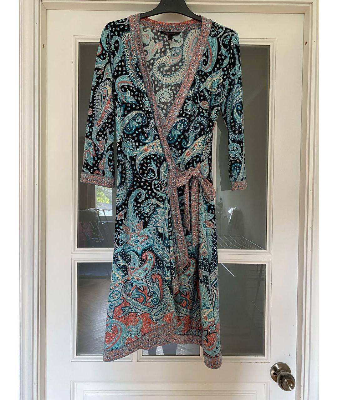 BCBG MAXAZRIA Голубое полиэстеровое коктейльное платье, фото 7