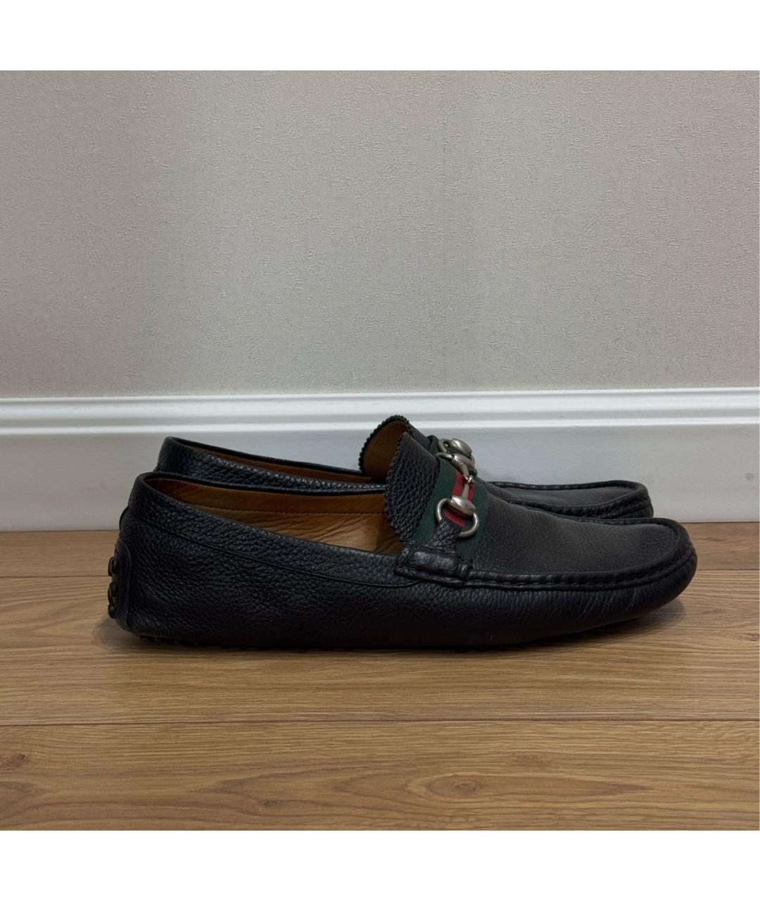 GUCCI Черные кожаные мокасины, фото 7