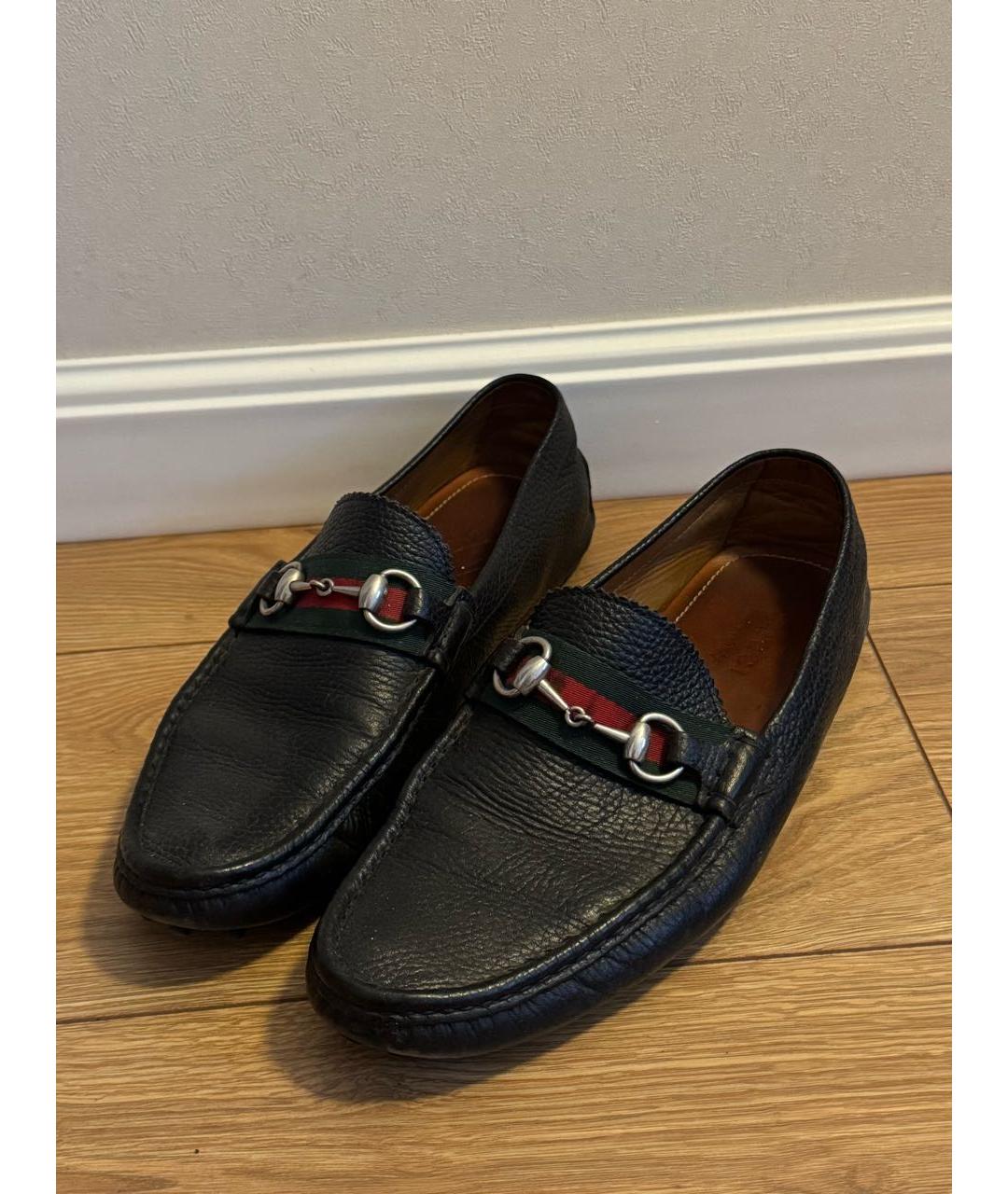 GUCCI Черные кожаные мокасины, фото 3