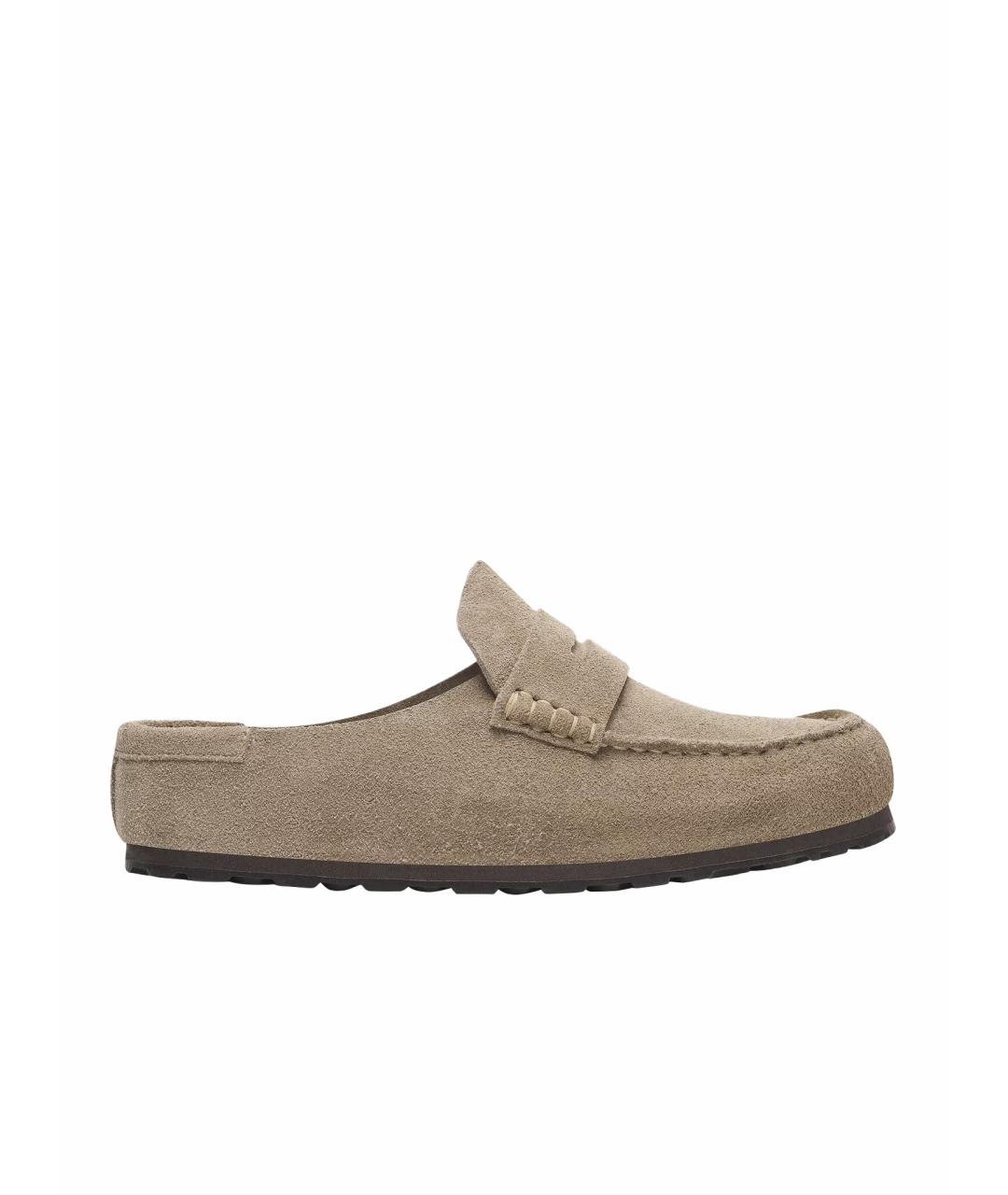BIRKENSTOCK Коричневые замшевые мюли, фото 1