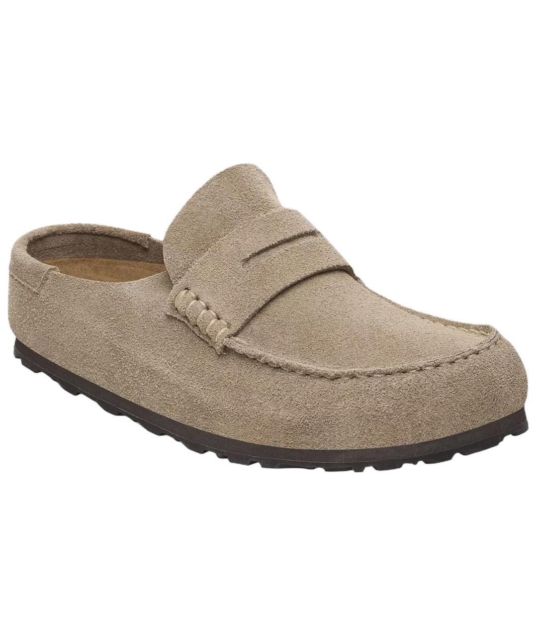 BIRKENSTOCK Коричневые замшевые мюли, фото 2