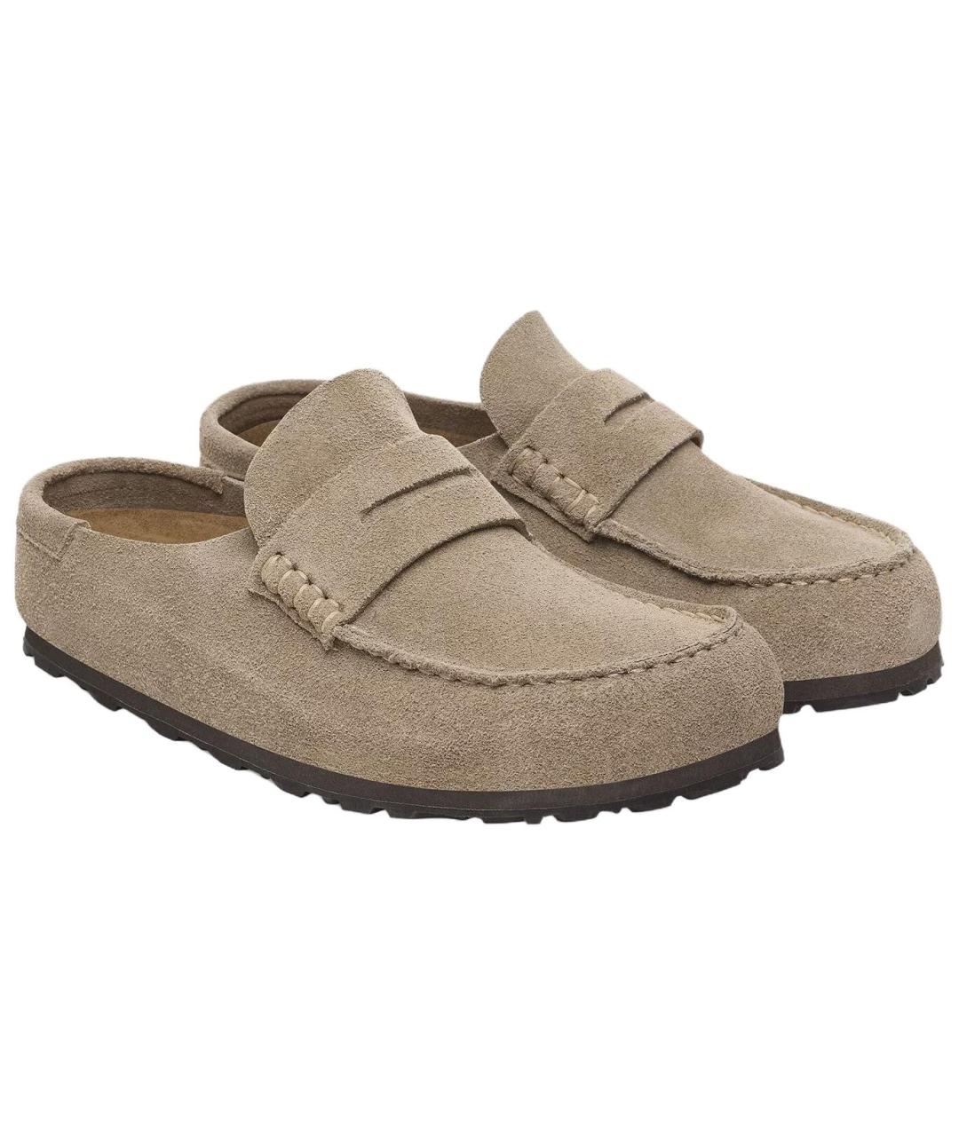 BIRKENSTOCK Коричневые замшевые мюли, фото 3