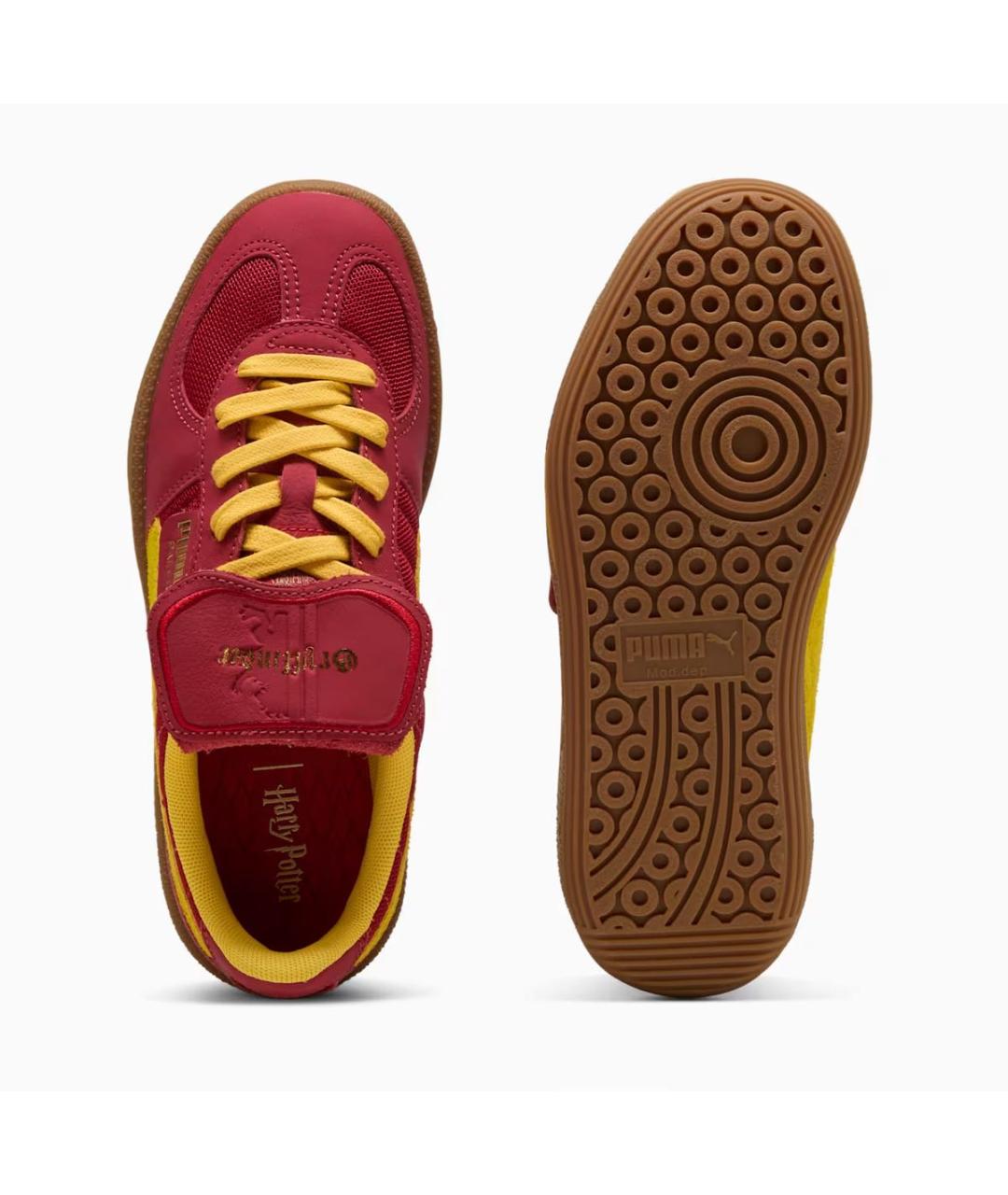 PUMA Бордовые кожаные низкие кроссовки / кеды, фото 4
