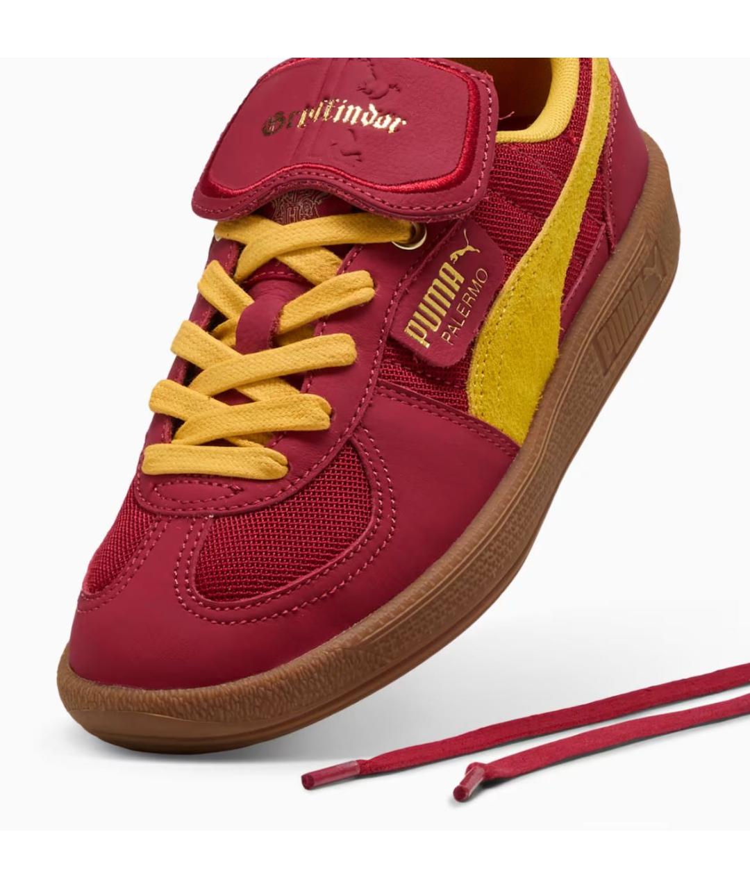 PUMA Бордовые кожаные низкие кроссовки / кеды, фото 6