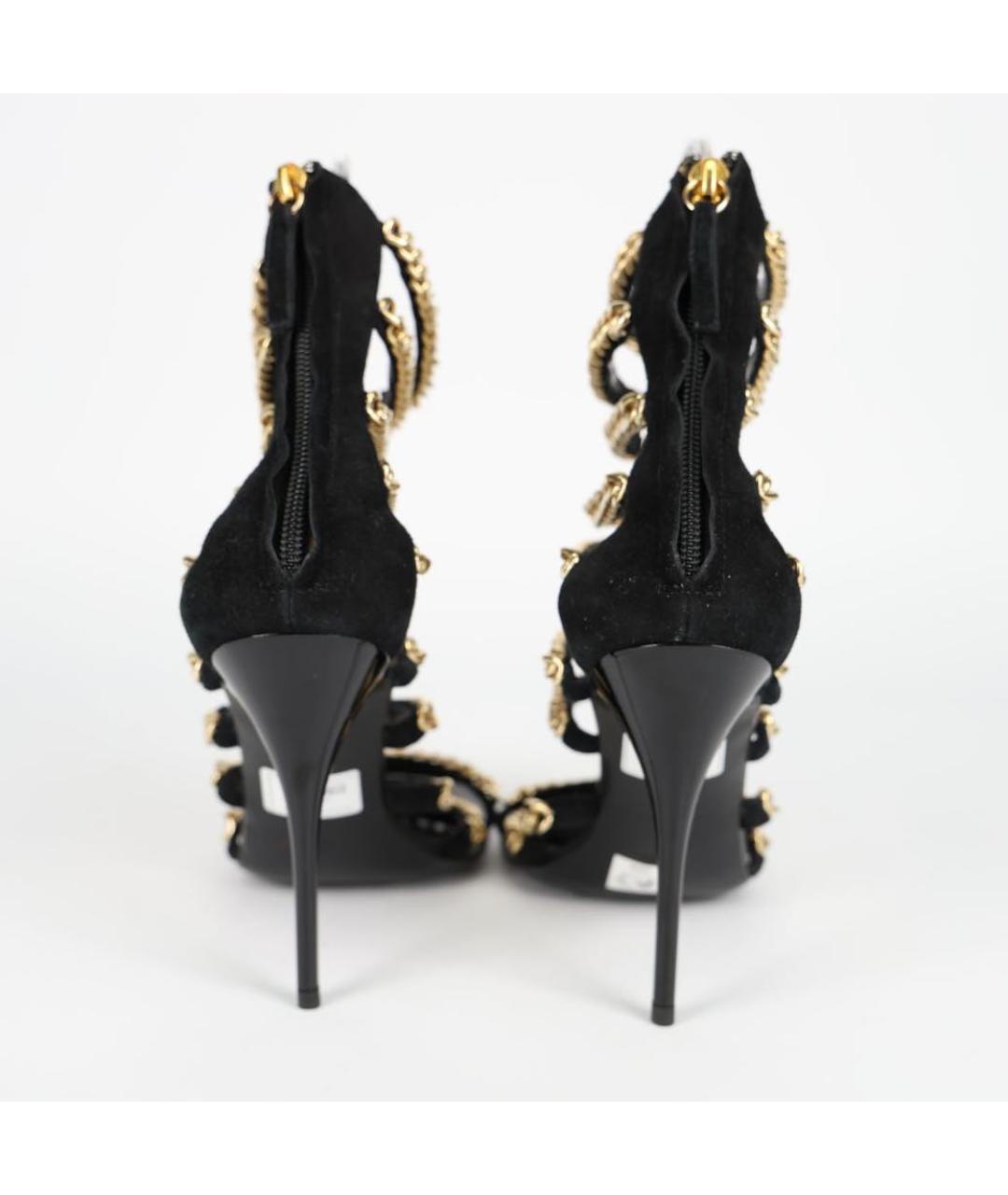 GIUSEPPE ZANOTTI DESIGN Золотые замшевые босоножки, фото 4