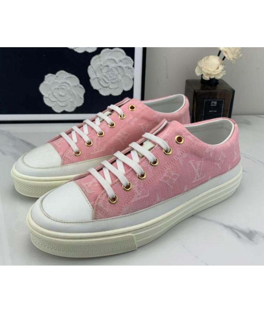 LOUIS VUITTON Розовые кеды, фото 3