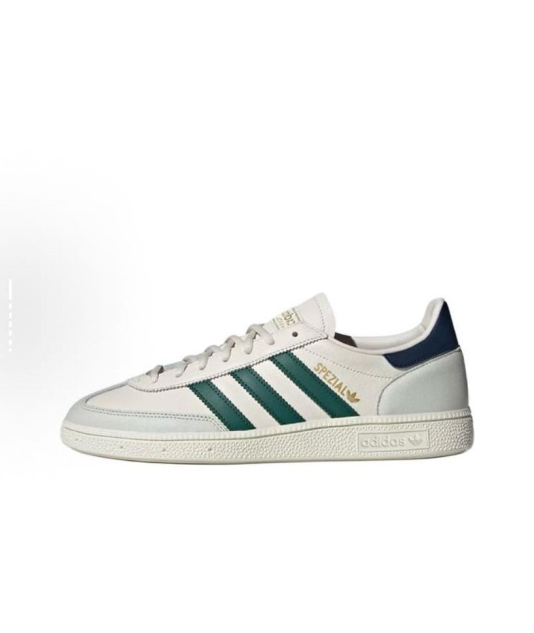 ADIDAS Бежевые кожаные низкие кроссовки / кеды, фото 3