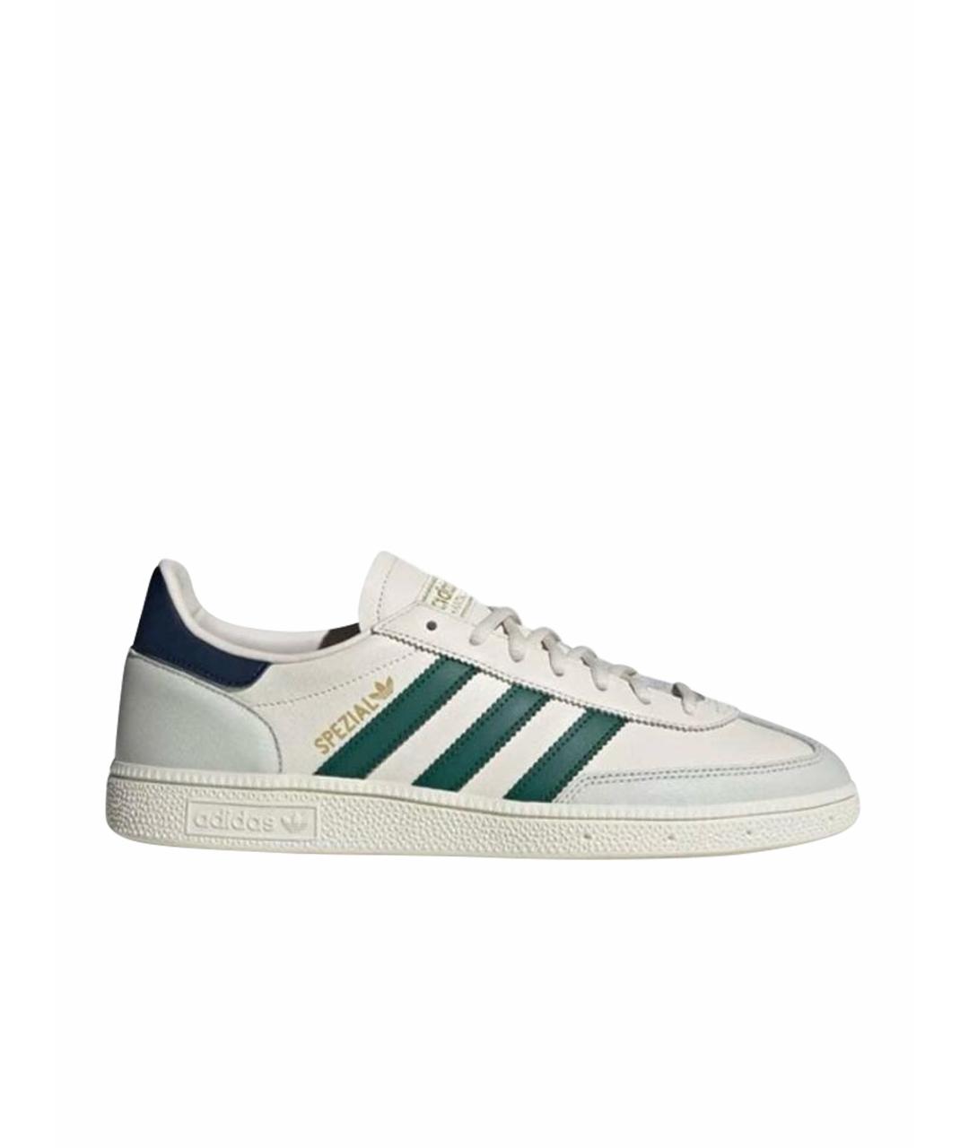 ADIDAS Бежевые кожаные низкие кроссовки / кеды, фото 1