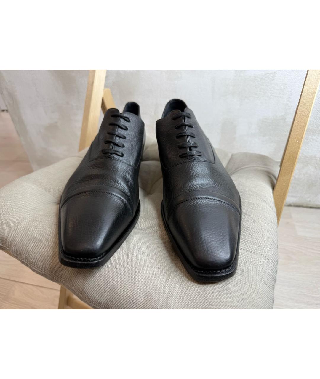 GUCCI Черные кожаные туфли, фото 3