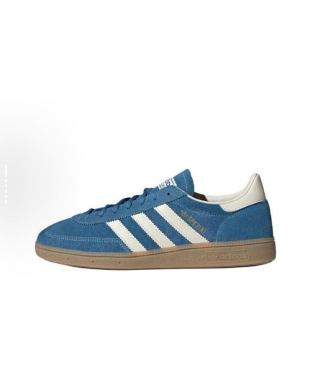 ADIDAS Синие замшевые низкие кроссовки / кеды, фото 3