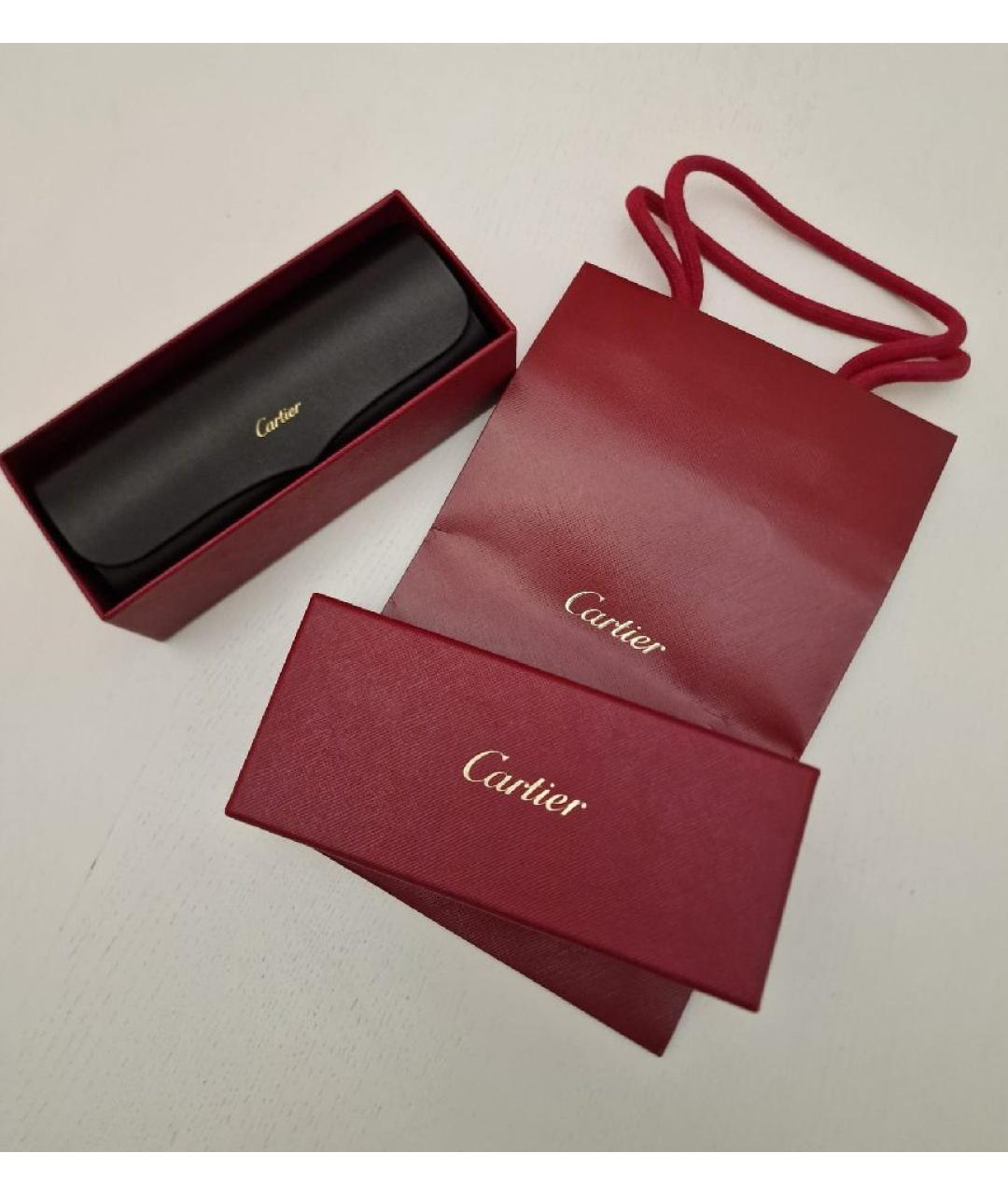CARTIER Зеленые деревянные солнцезащитные очки, фото 4