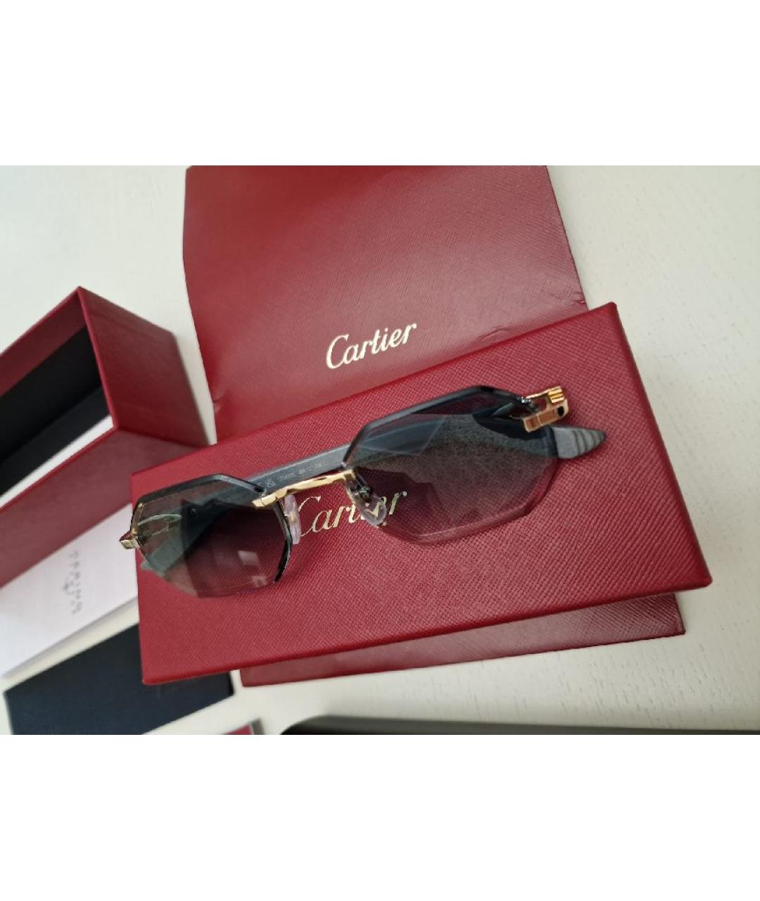 CARTIER Зеленые деревянные солнцезащитные очки, фото 9
