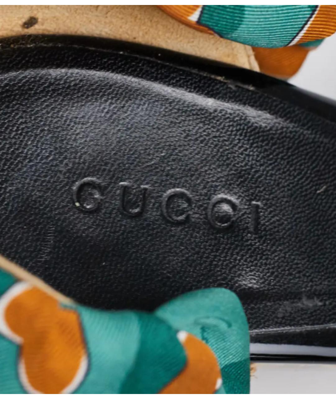 GUCCI Зеленые текстильные босоножки, фото 3