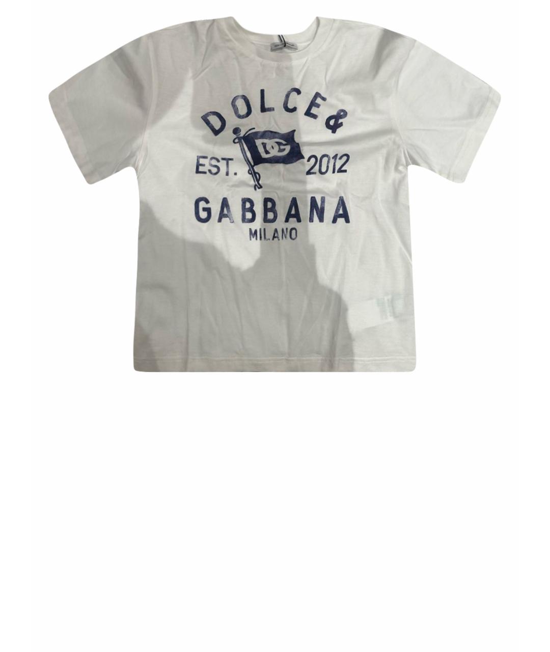 DOLCE&GABBANA Белая хлопковая детская футболка, фото 1