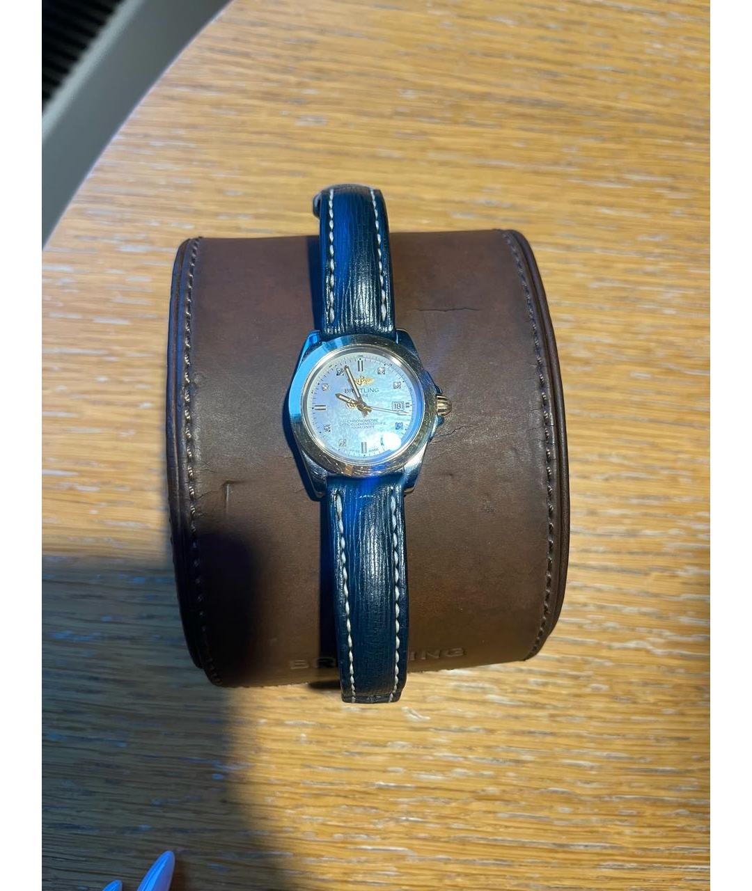 BREITLING Белые часы из желтого золота, фото 2