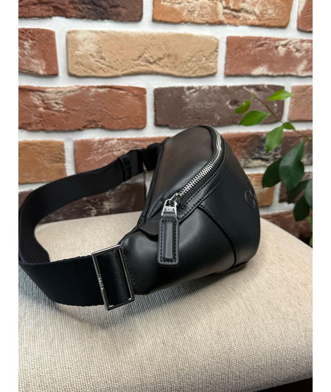 CALVIN KLEIN Черная поясная сумка, фото 4
