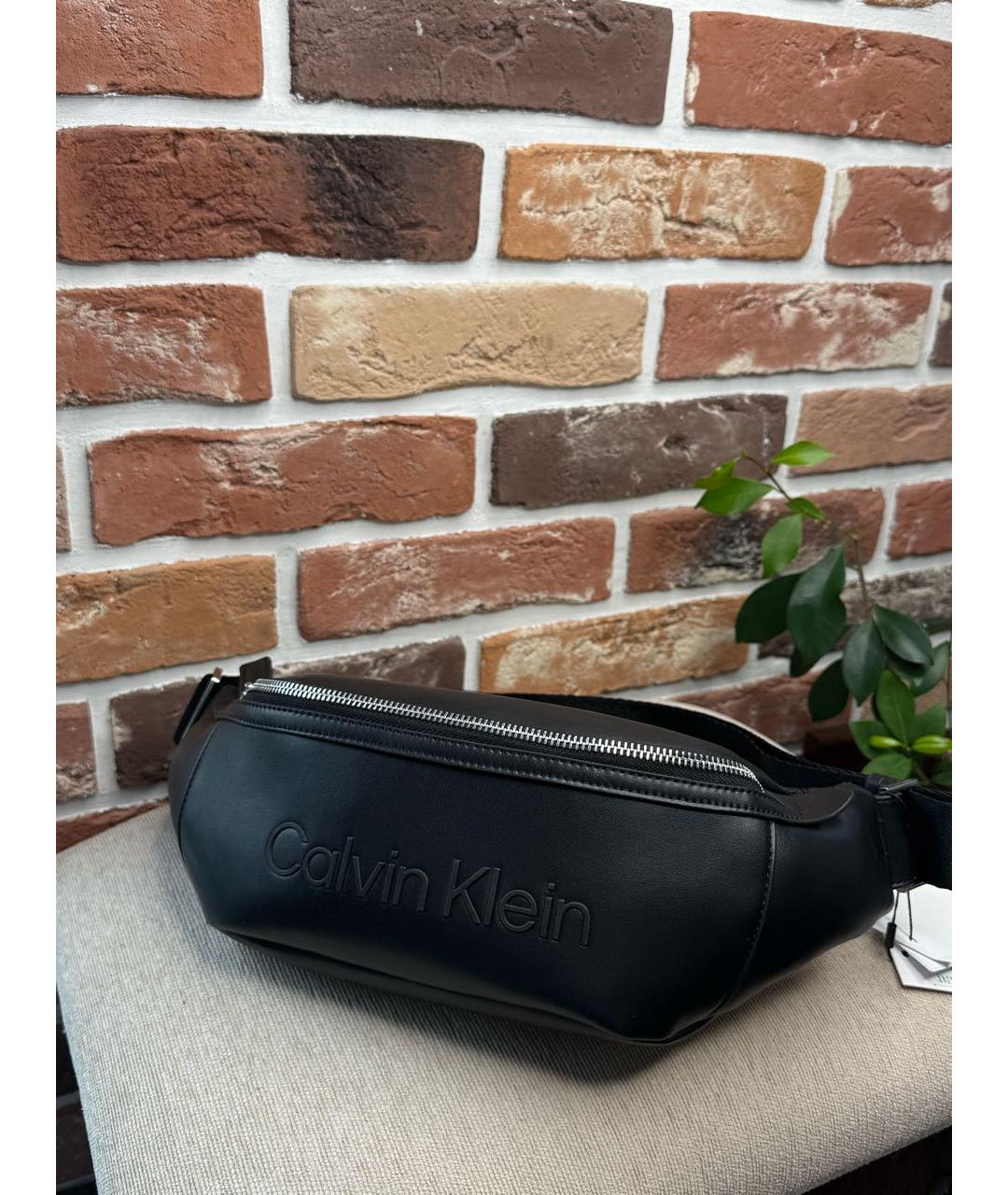 CALVIN KLEIN Черная поясная сумка, фото 2
