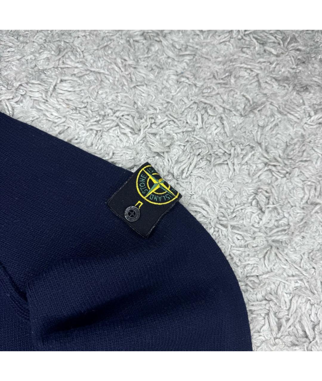 STONE ISLAND Темно-синий шерстяной джемпер / свитер, фото 2