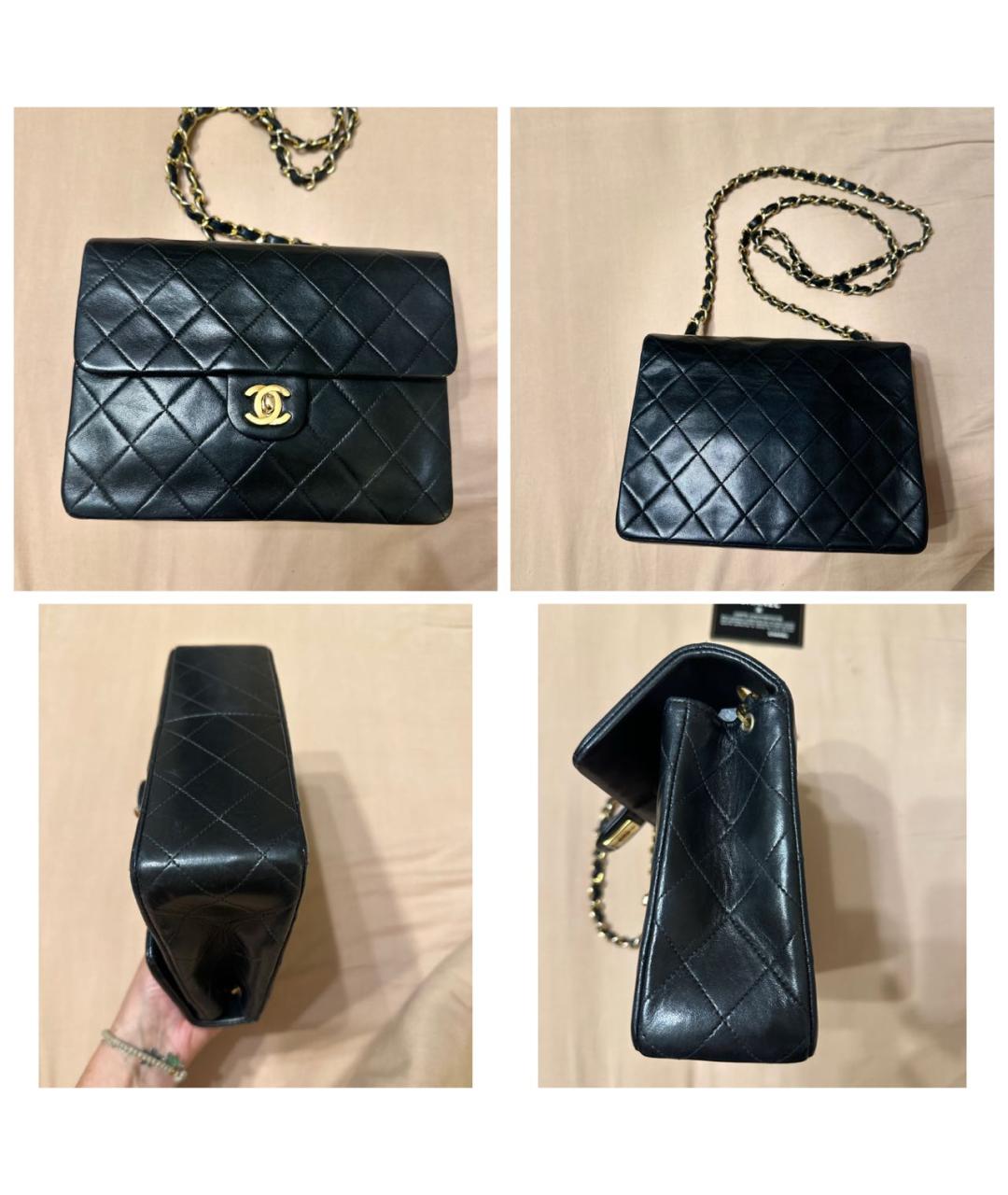 CHANEL Черная кожаная сумка через плечо, фото 4