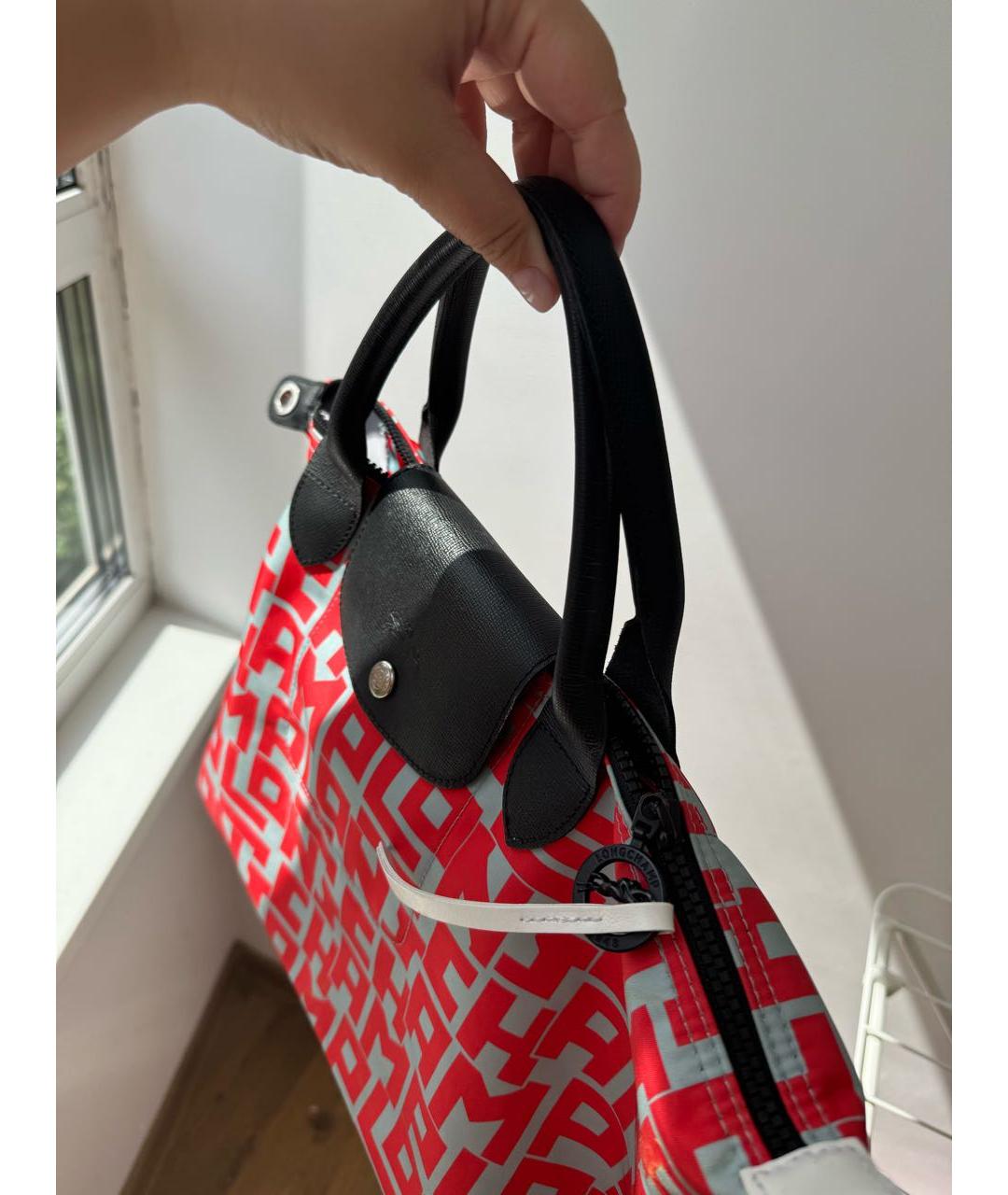 LONGCHAMP Мульти тканевая сумка с короткими ручками, фото 4