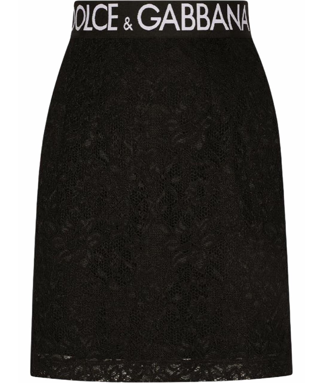 DOLCE&GABBANA Черная вискозная юбка миди, фото 1
