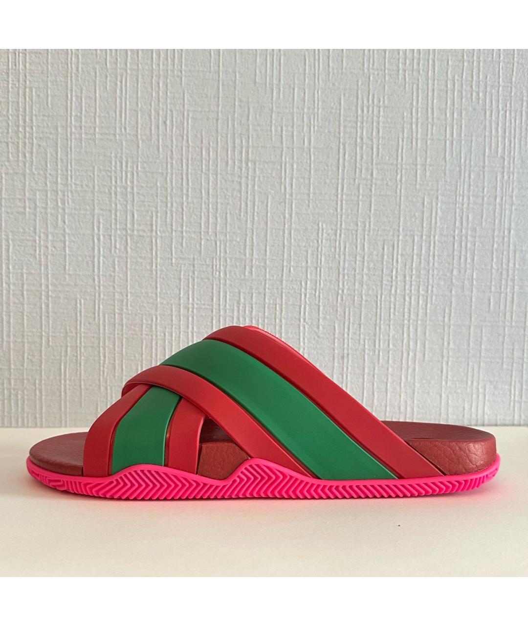 GUCCI Красные шлепанцы, фото 7