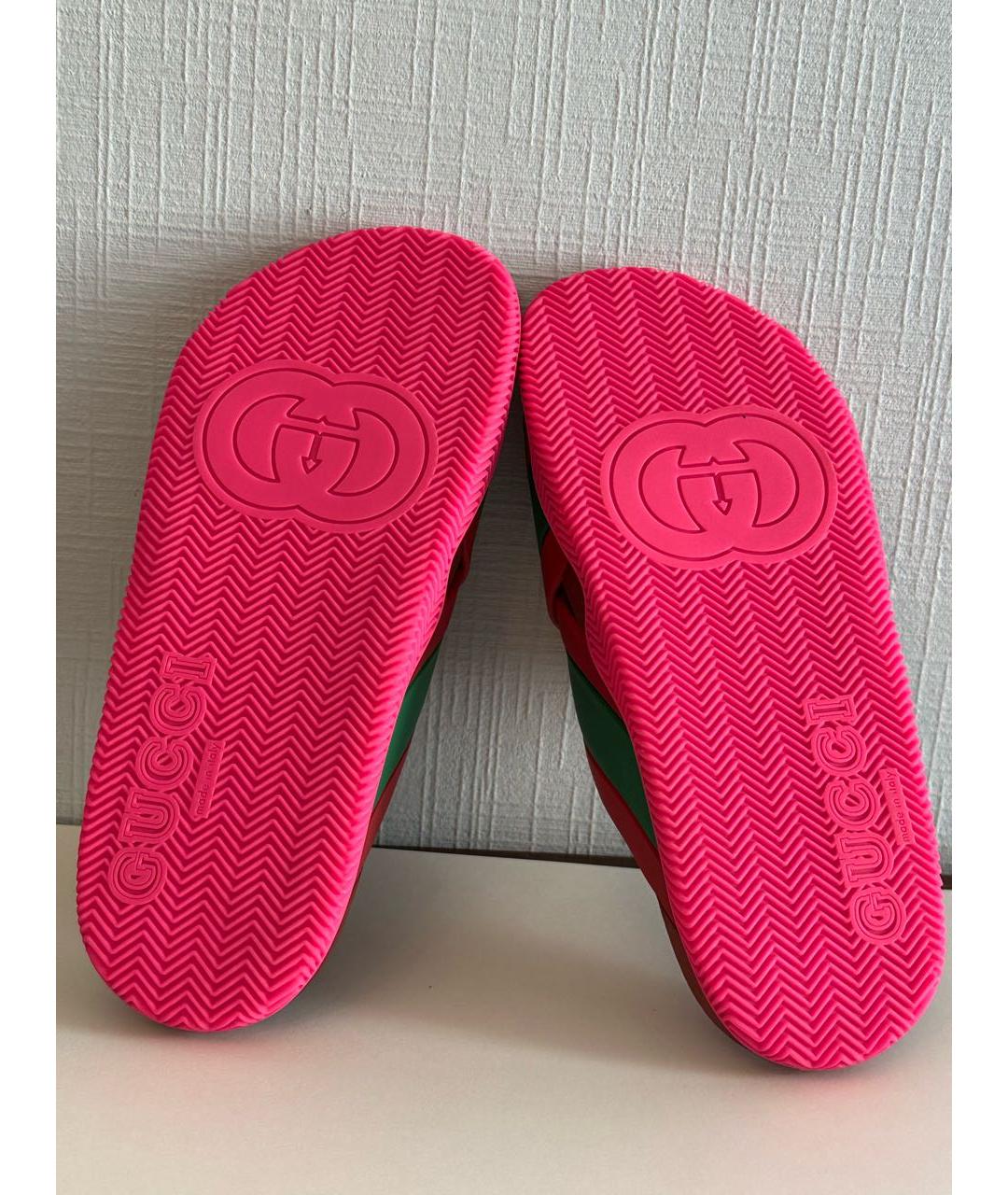 GUCCI Красные шлепанцы, фото 6