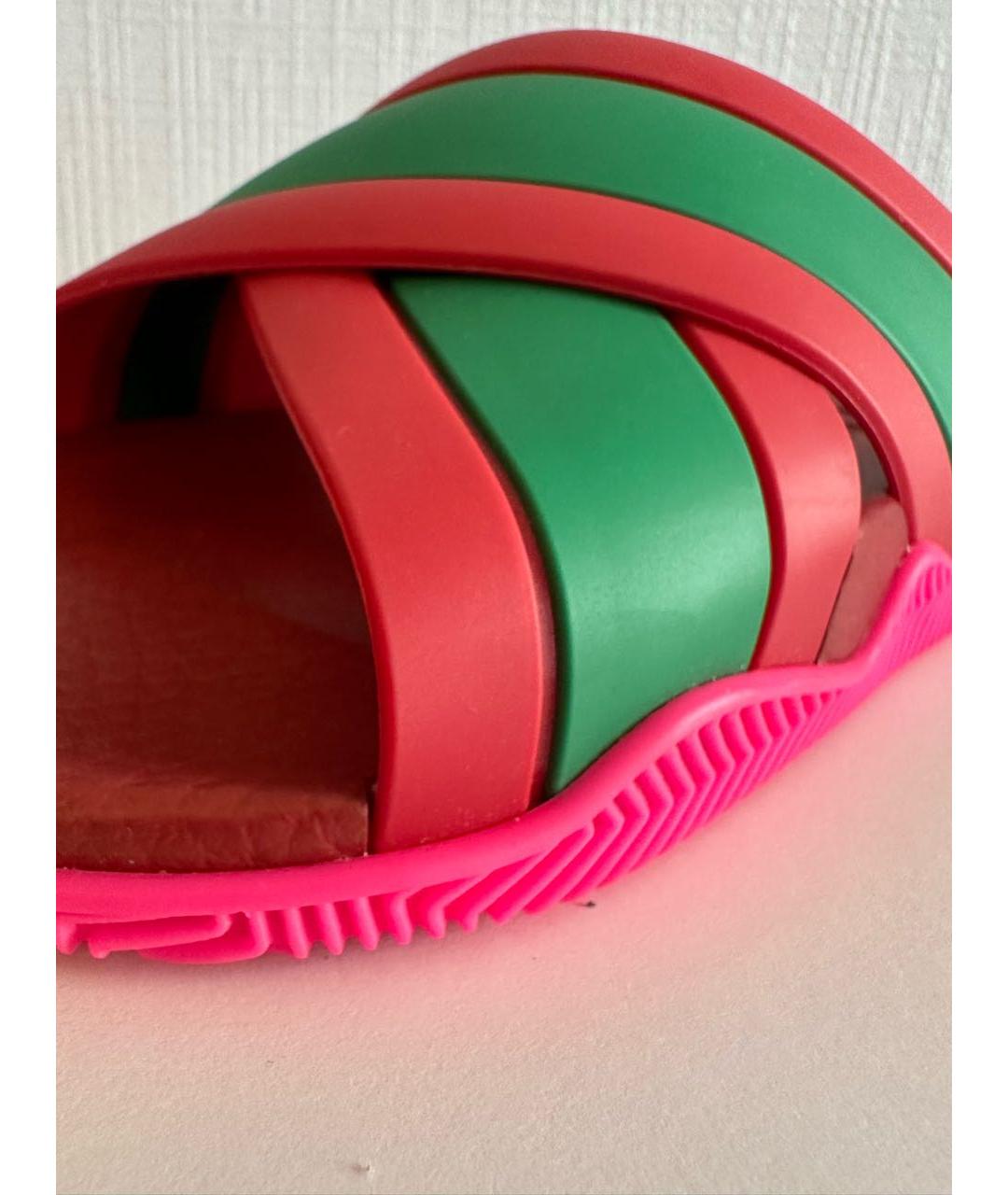 GUCCI Красные шлепанцы, фото 3