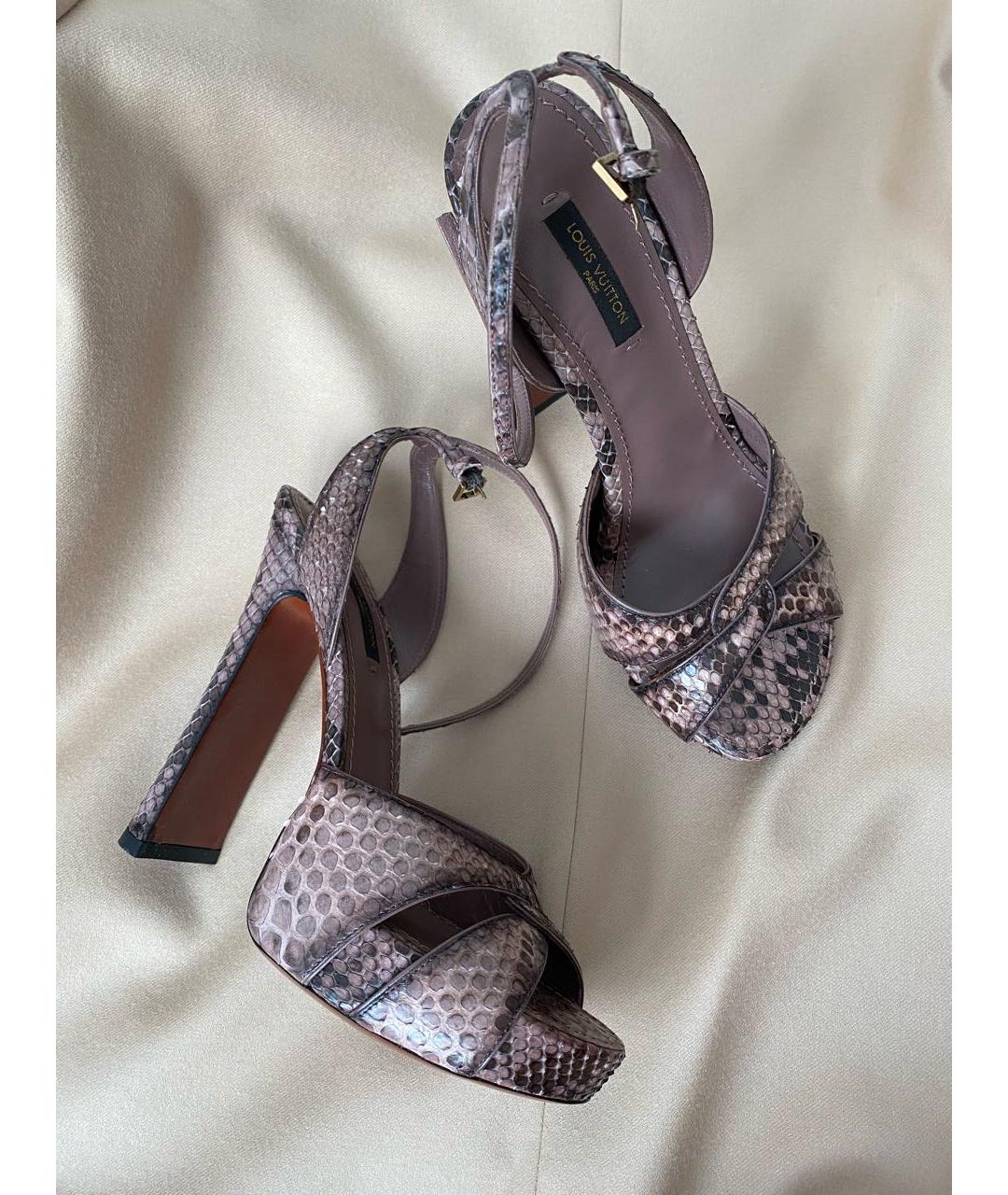 LOUIS VUITTON Мульти босоножки из экзотической кожи, фото 2