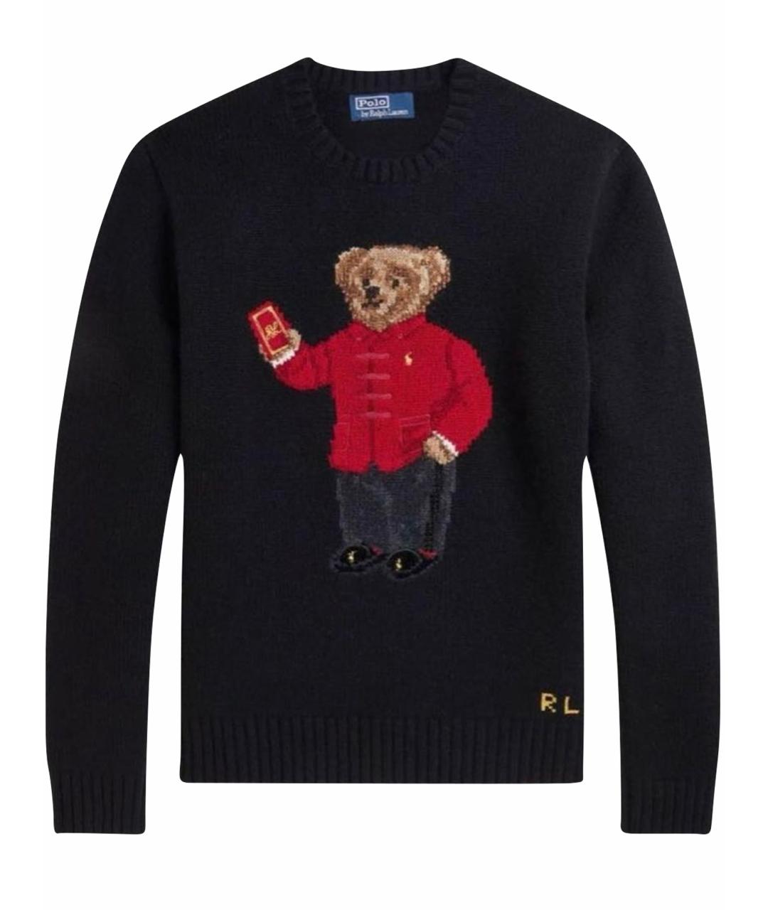 POLO RALPH LAUREN Черный шерстяной джемпер / свитер, фото 1