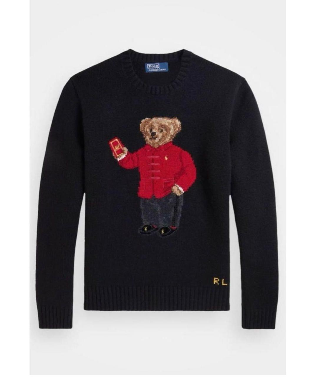 POLO RALPH LAUREN Черный шерстяной джемпер / свитер, фото 9