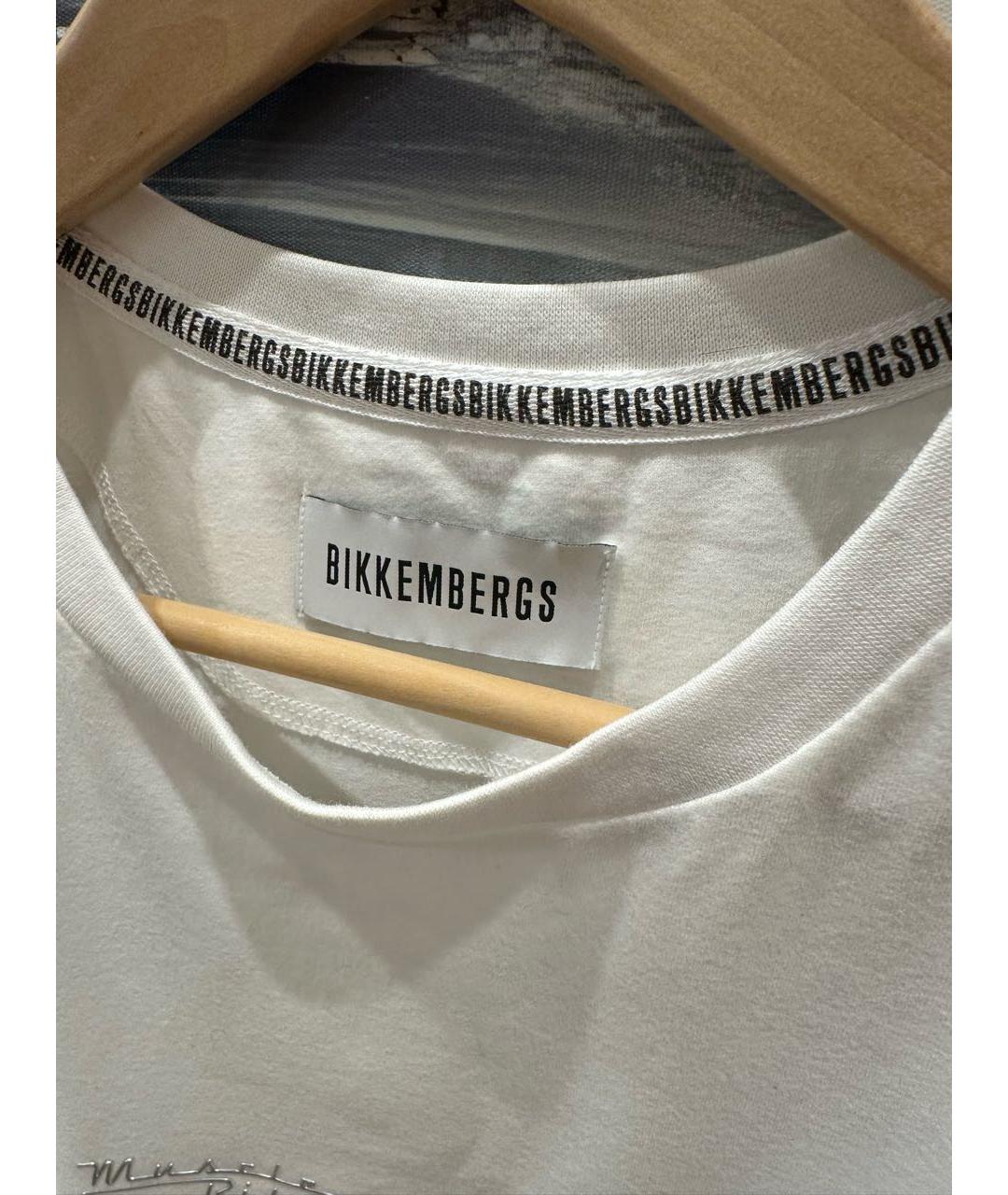 BIKKEMBERGS Белая хлопковая футболка, фото 3