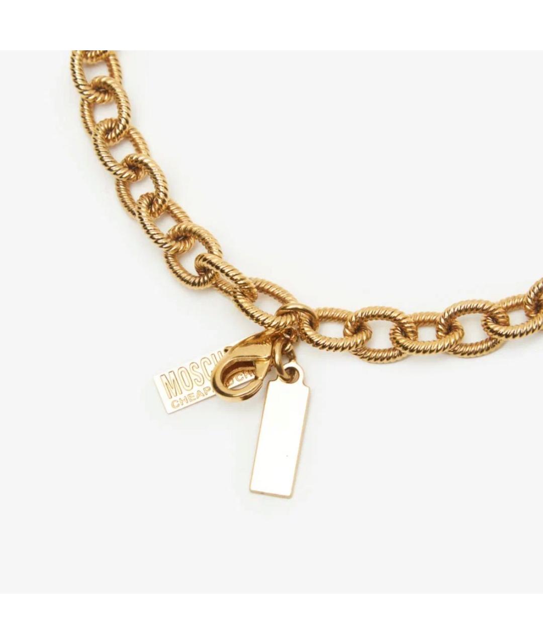 MOSCHINO Золотое латунное колье, фото 4