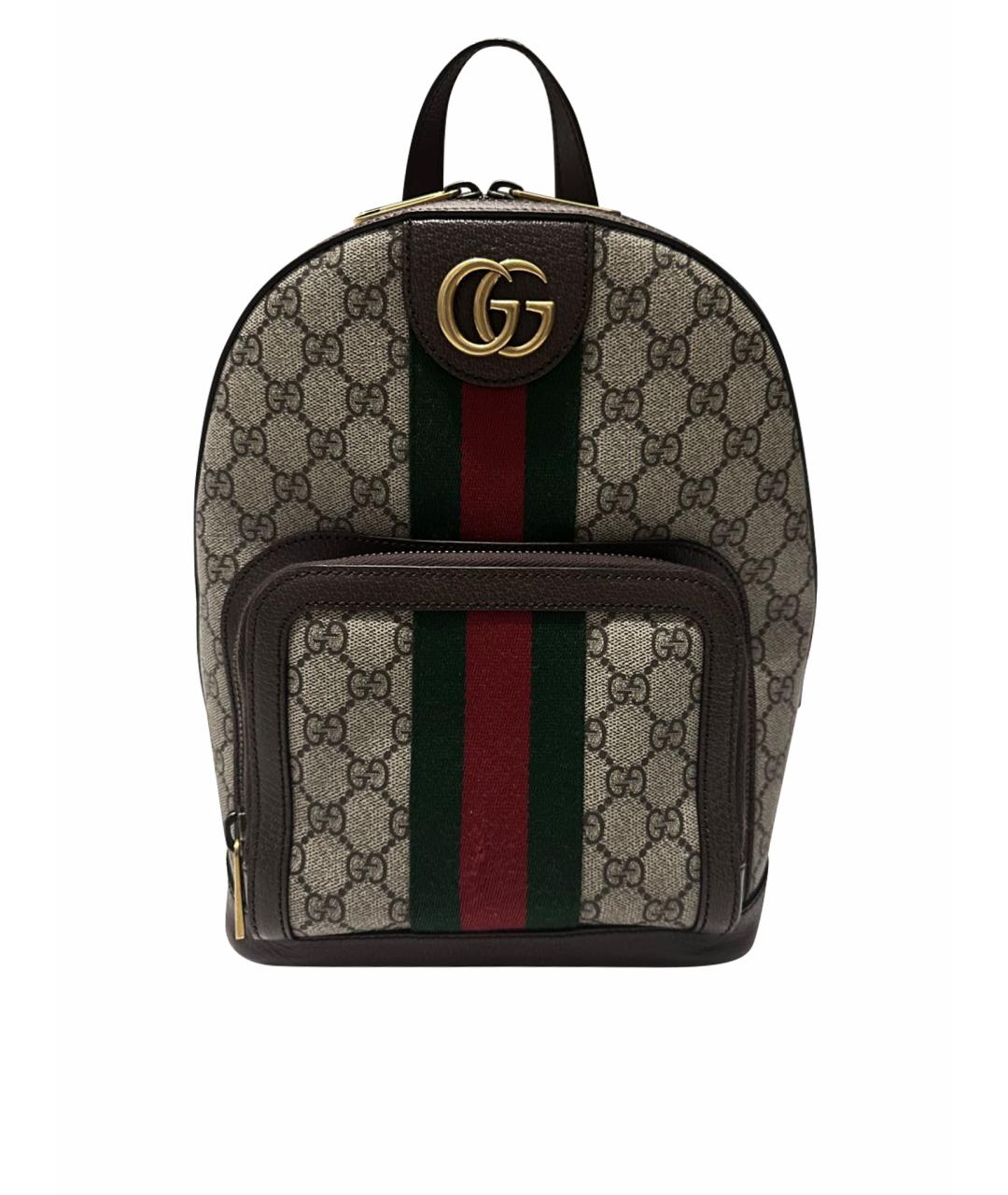 GUCCI Бежевый деним рюкзак, фото 1