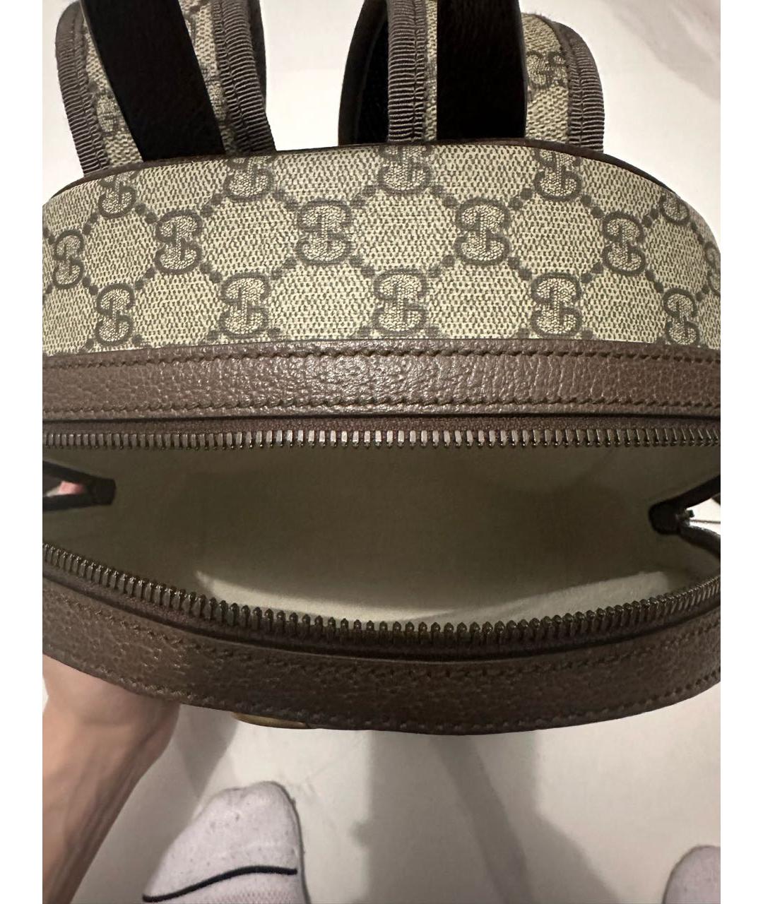 GUCCI Бежевый деним рюкзак, фото 4