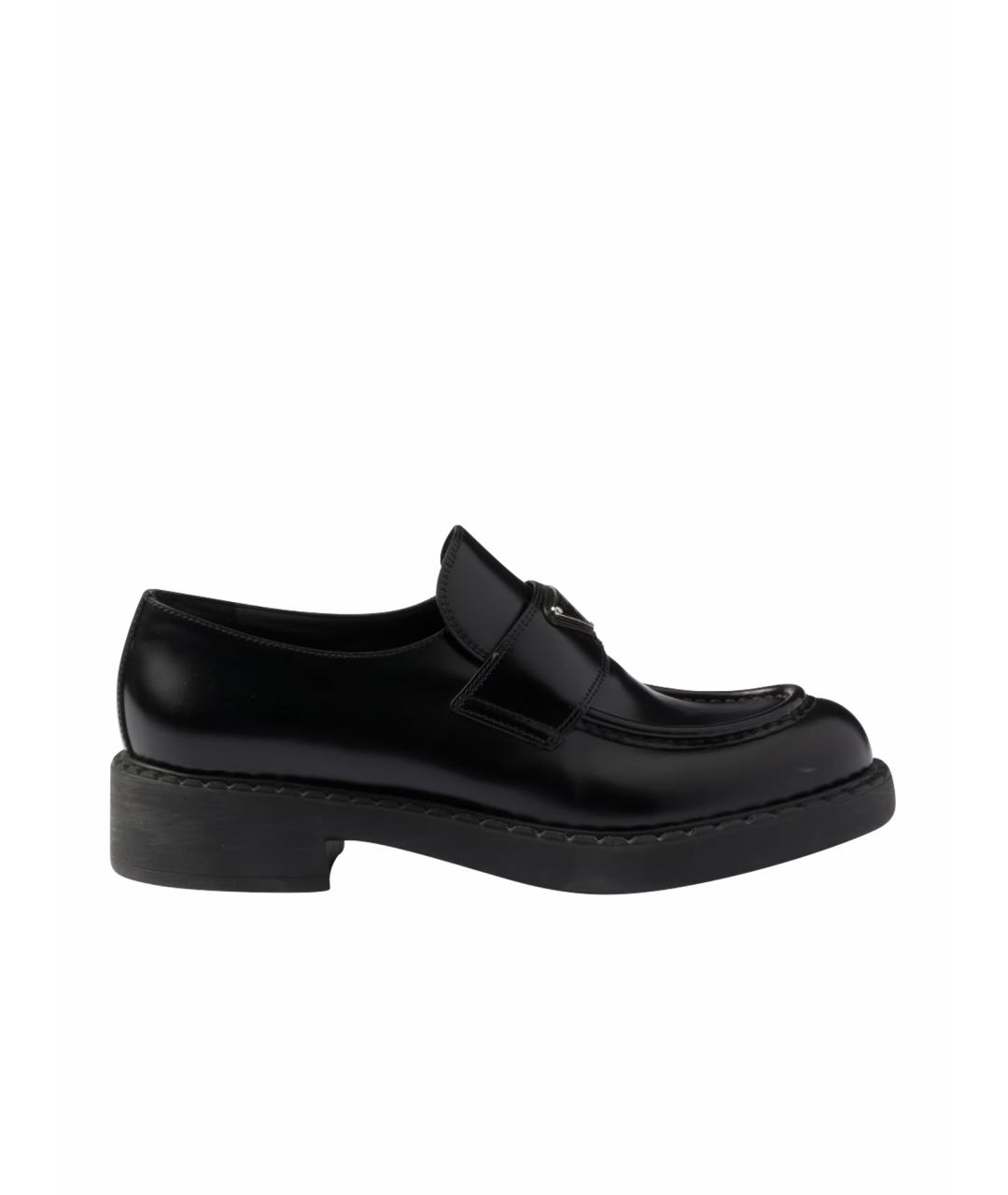 PRADA Черные кожаные лоферы, фото 1