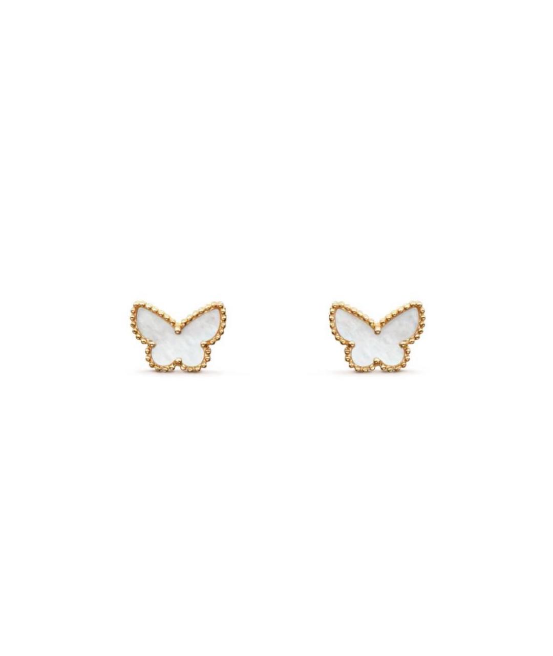 VAN CLEEF & ARPELS Белые серьги из желтого золота, фото 1