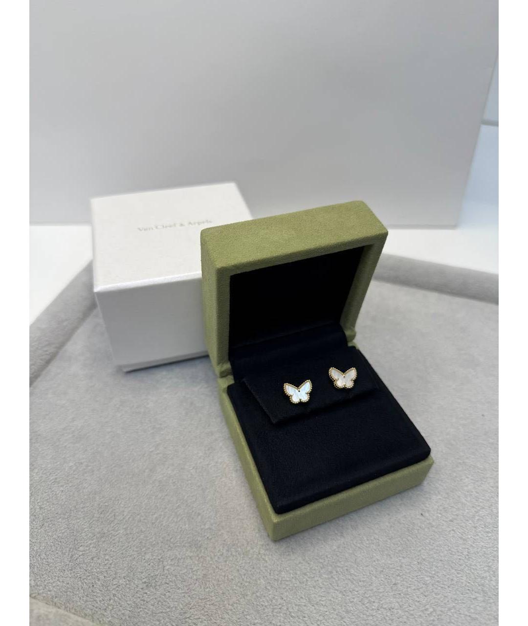 VAN CLEEF & ARPELS Белые серьги из желтого золота, фото 2