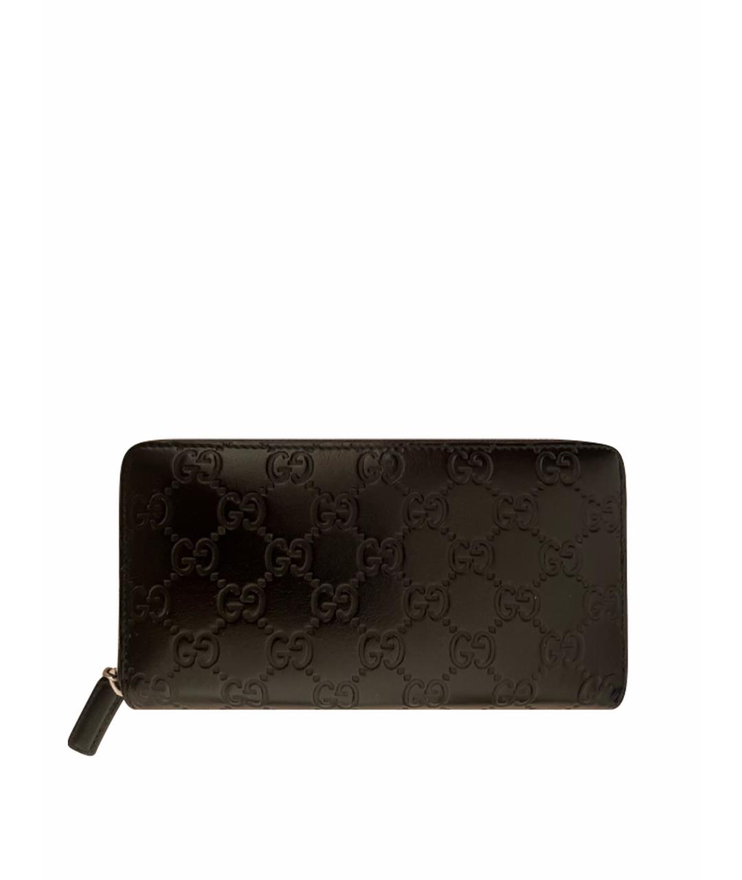 GUCCI Черный кожаный кошелек, фото 1