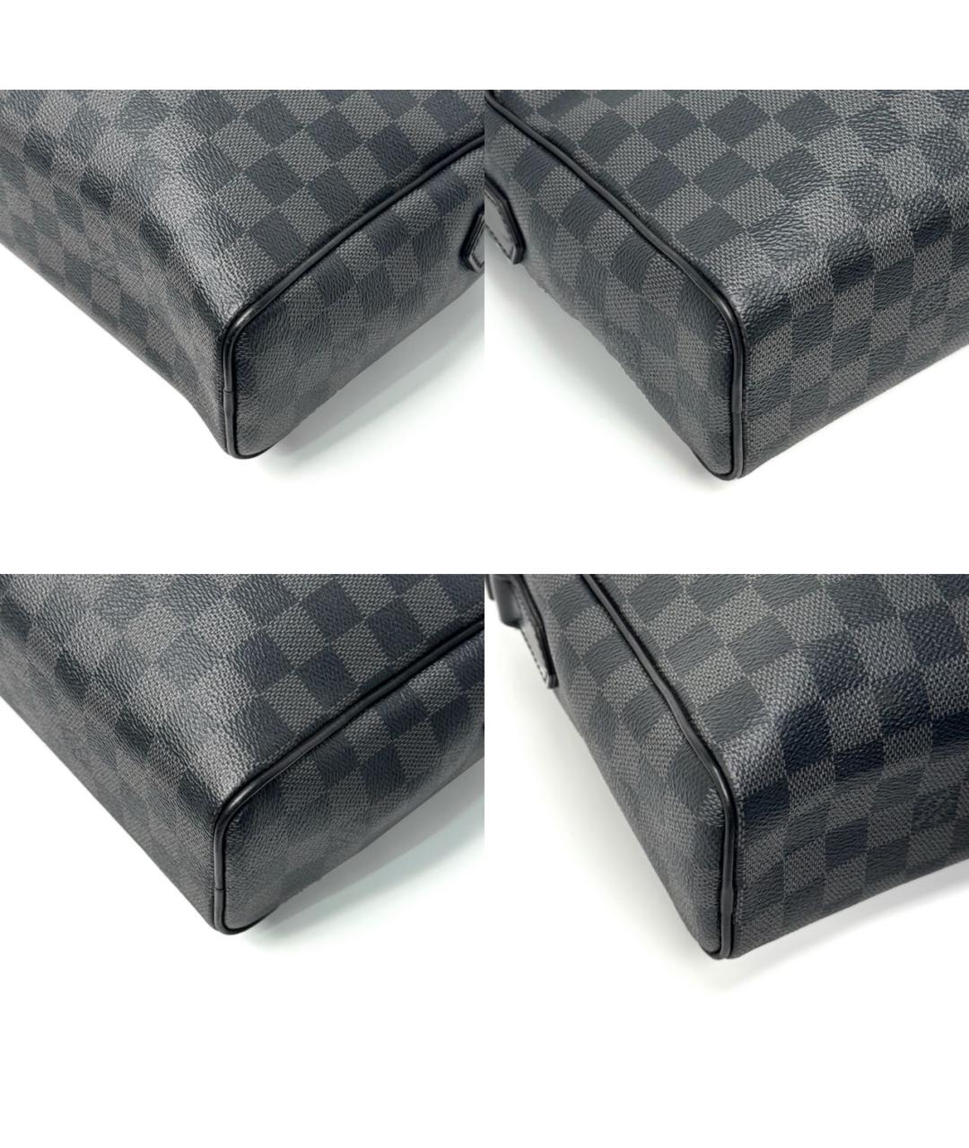 LOUIS VUITTON Черная кожаная сумка на плечо, фото 7