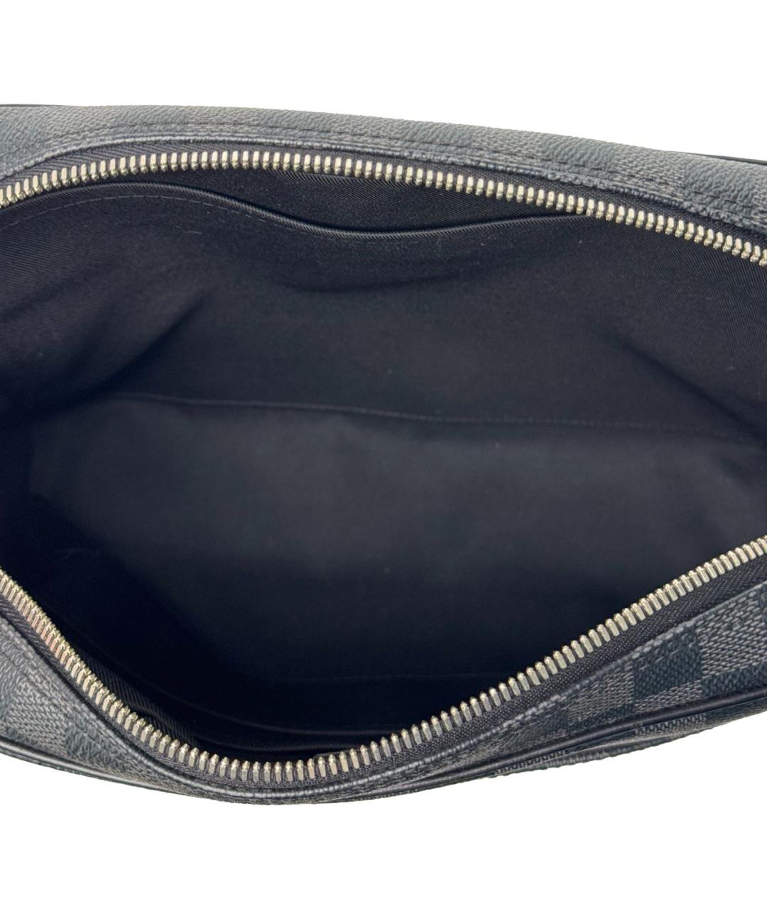 LOUIS VUITTON Черная кожаная сумка на плечо, фото 6