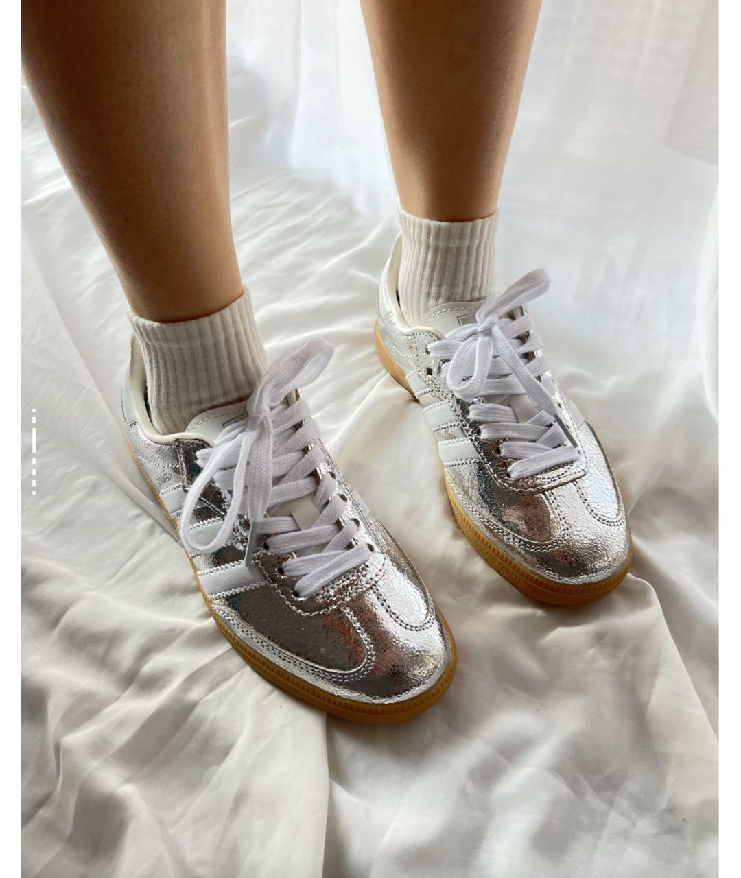 ADIDAS Серебряные кеды, фото 4